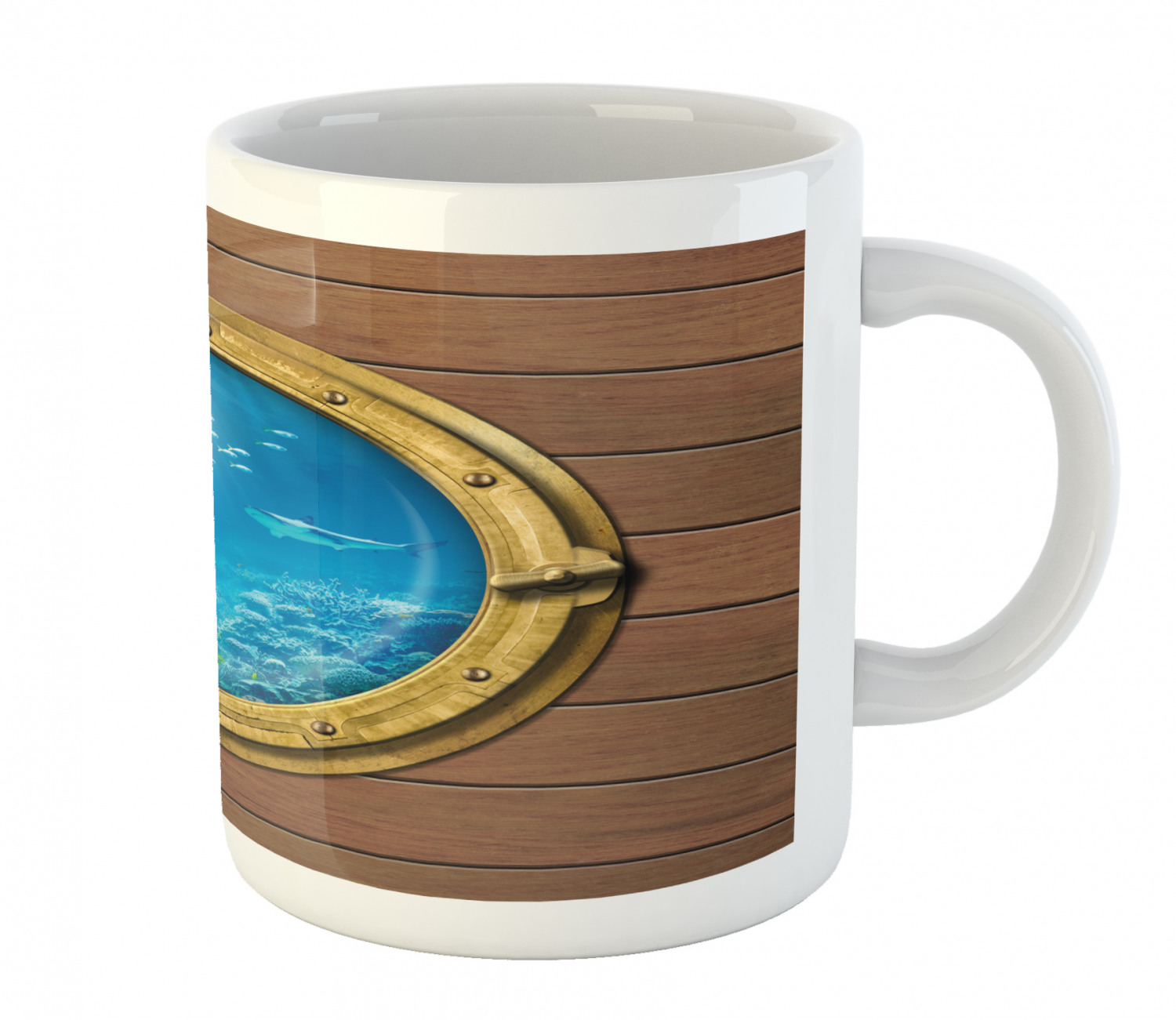 Ceramic Unique Jug 11 oz Durable Cup for Cold and Hot Drinks Ambesonne - 第 182/244 張圖片