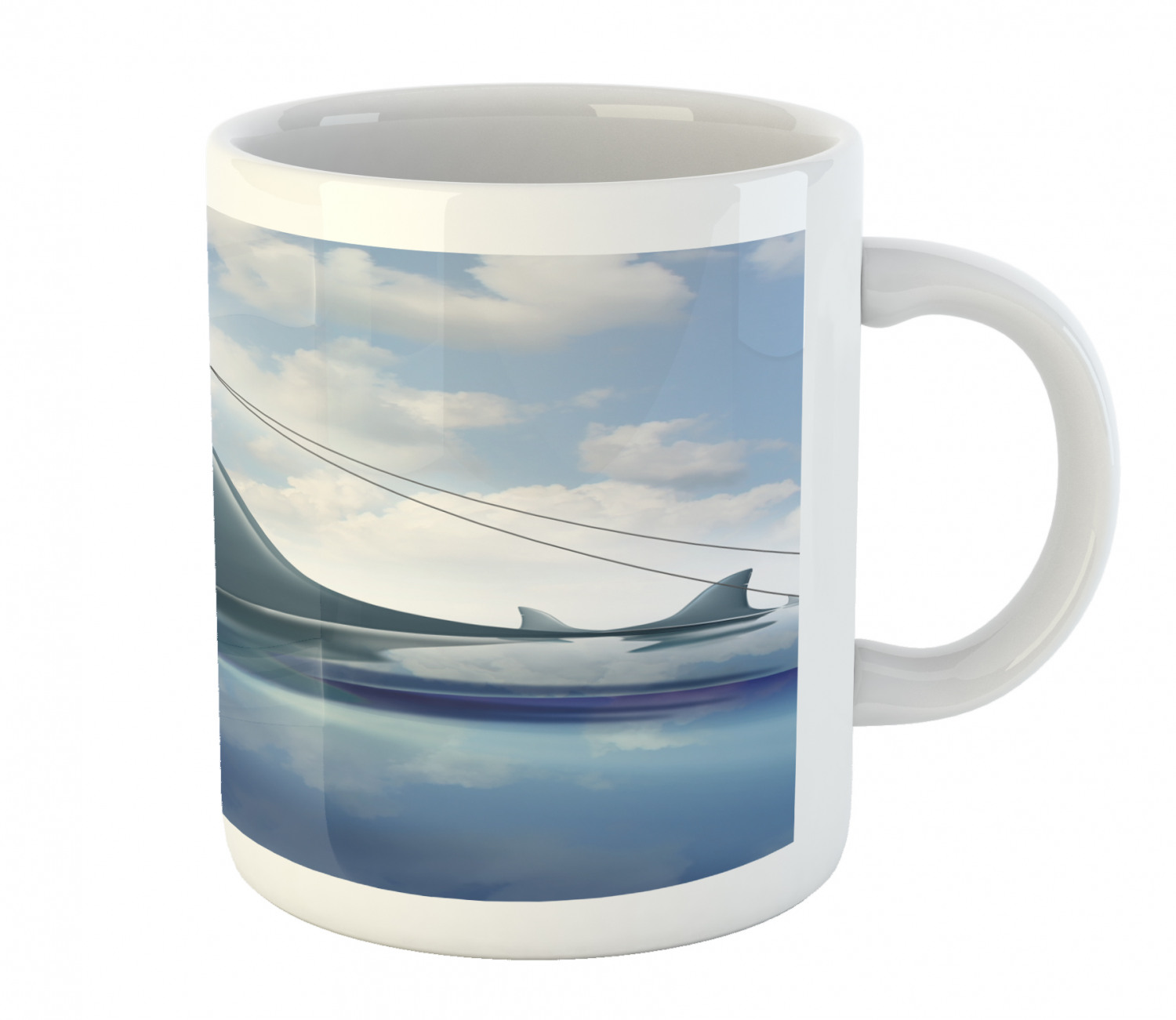 Ceramic Unique Jug 11 oz Durable Cup for Cold and Hot Drinks Ambesonne - 第 142/244 張圖片