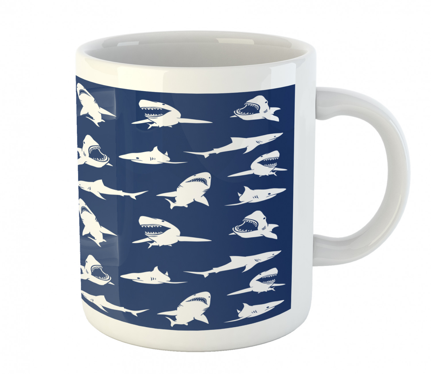 Ceramic Unique Jug 11 oz Durable Cup for Cold and Hot Drinks Ambesonne - 第 206/244 張圖片