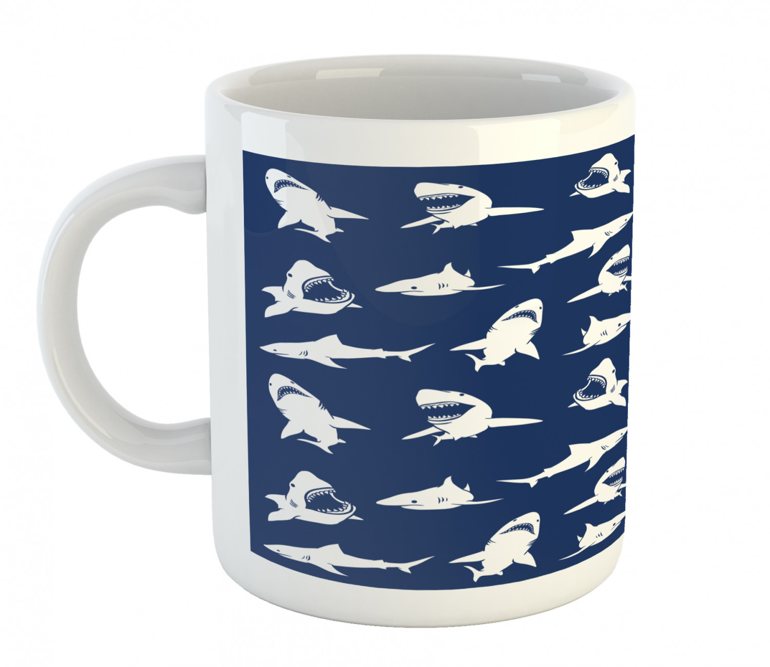 Ceramic Unique Jug 11 oz Durable Cup for Cold and Hot Drinks Ambesonne - 第 207/244 張圖片