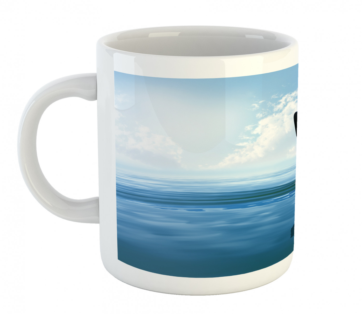 Ceramic Unique Jug 11 oz Durable Cup for Cold and Hot Drinks Ambesonne - 第 55/244 張圖片