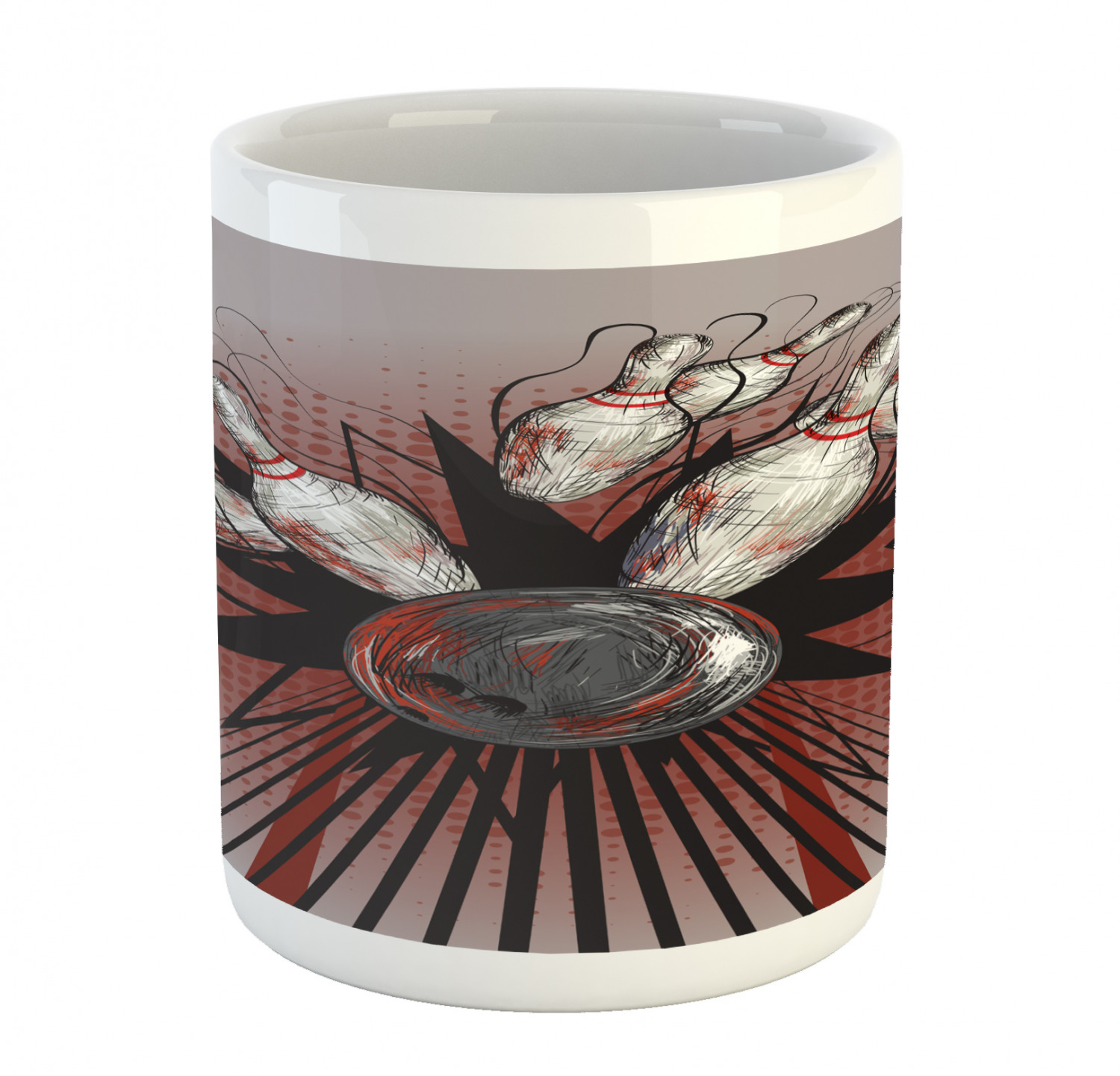 Ceramic Unique Jug 11 oz Durable Cup for Cold and Hot Drinks Ambesonne - 第 21/244 張圖片
