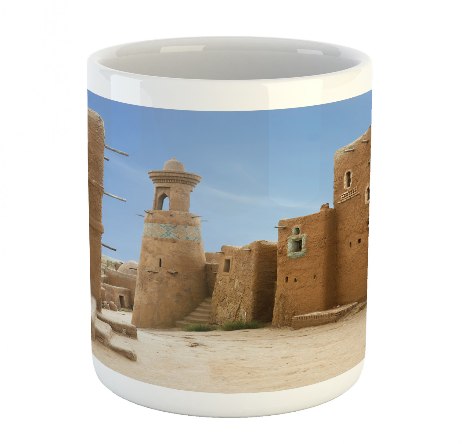 Ambesonne Mexican Ceramic Coffee Mug Cup for Water Tea Drinks, 11 oz