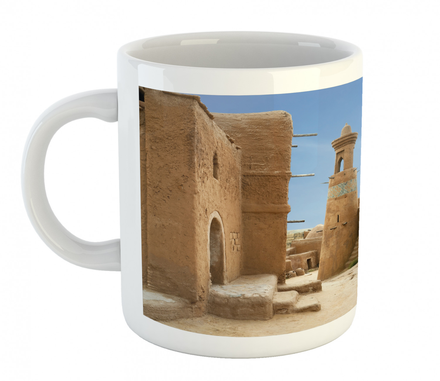 Ambesonne Mexican Ceramic Coffee Mug Cup for Water Tea Drinks, 11 oz