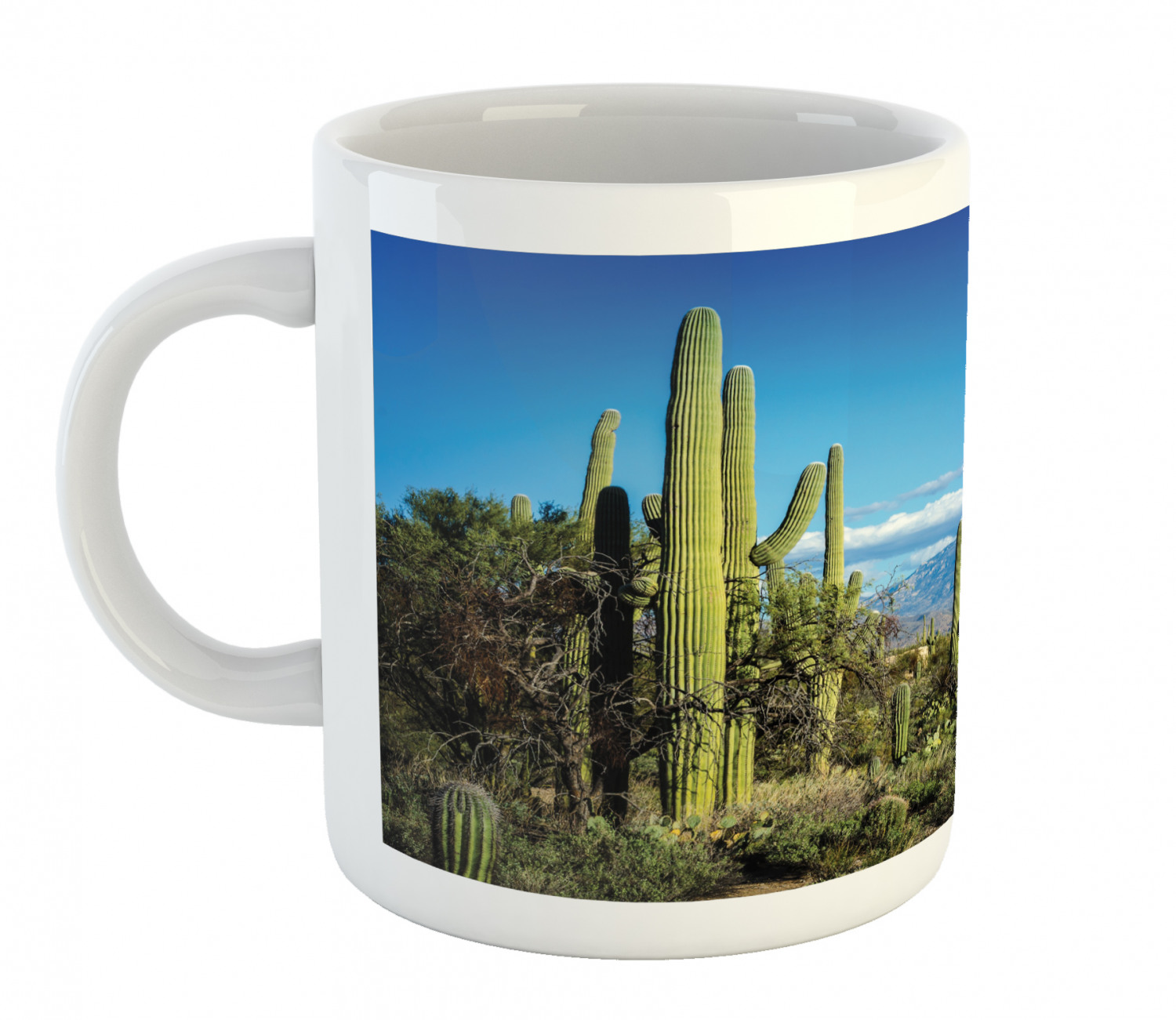 Ambesonne Mexican Ceramic Coffee Mug Cup for Water Tea Drinks, 11 oz