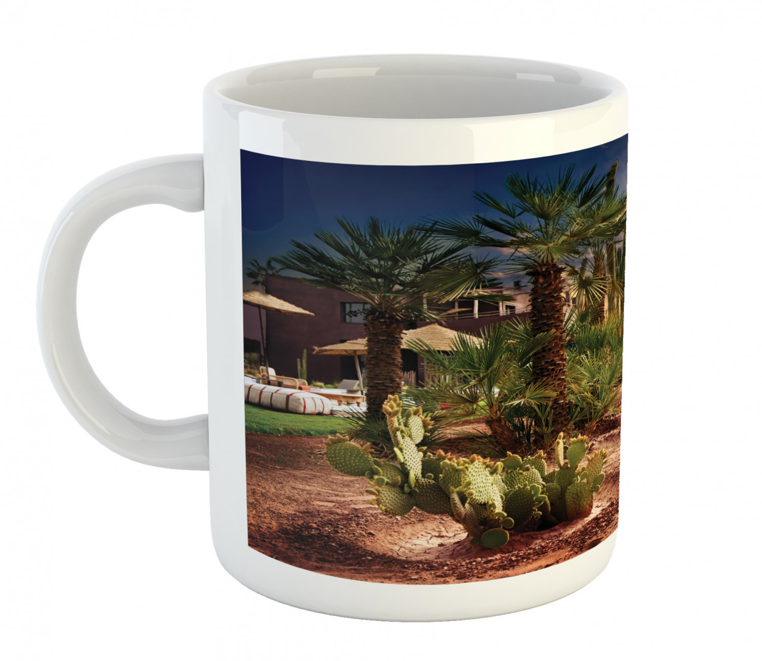 Ambesonne Mexican Ceramic Coffee Mug Cup for Water Tea Drinks, 11 oz