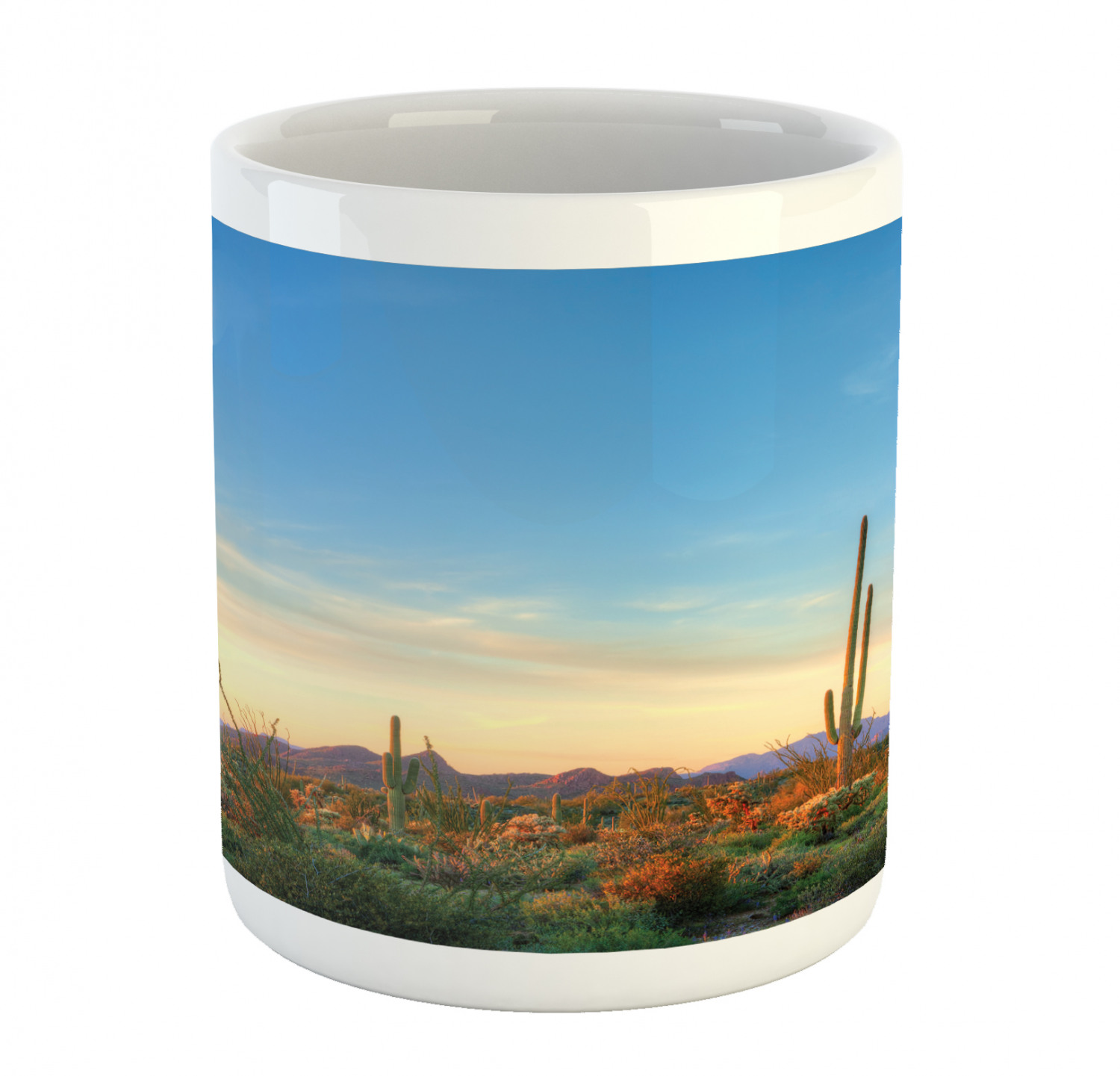 Ambesonne Mexican Ceramic Coffee Mug Cup for Water Tea Drinks, 11 oz