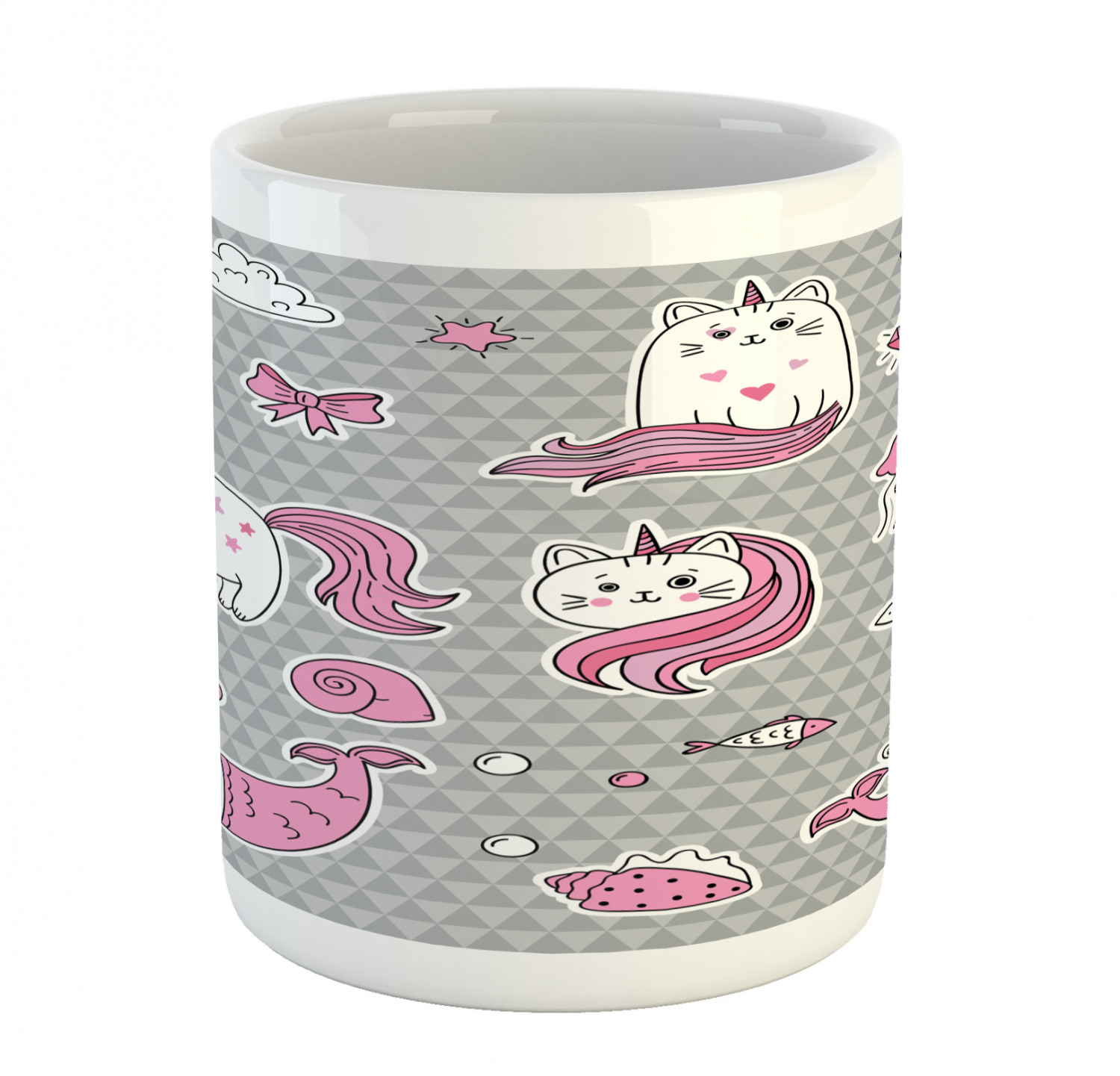Ambesonne Cat Funny Ceramic Coffee Mug Cup for Water Tea Drinks, 11 oz - Picture 169 of 244