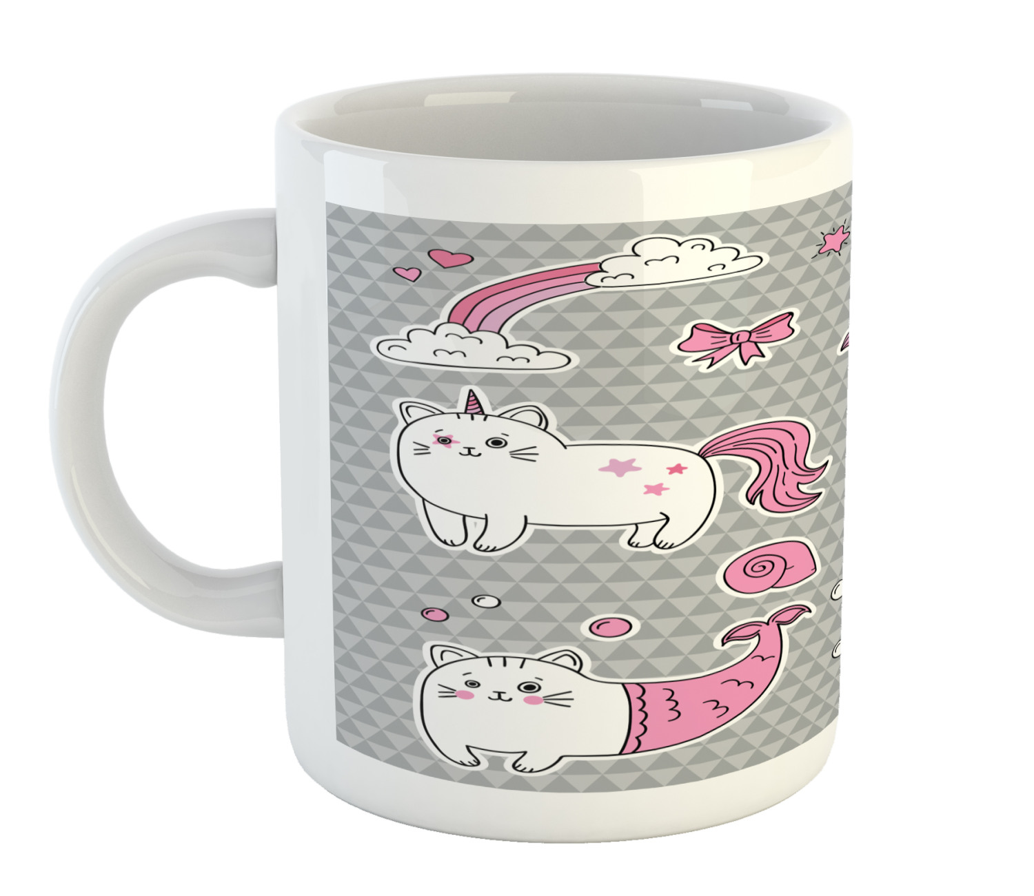Ambesonne Cat Funny Ceramic Coffee Mug Cup for Water Tea Drinks, 11 oz - Picture 171 of 244