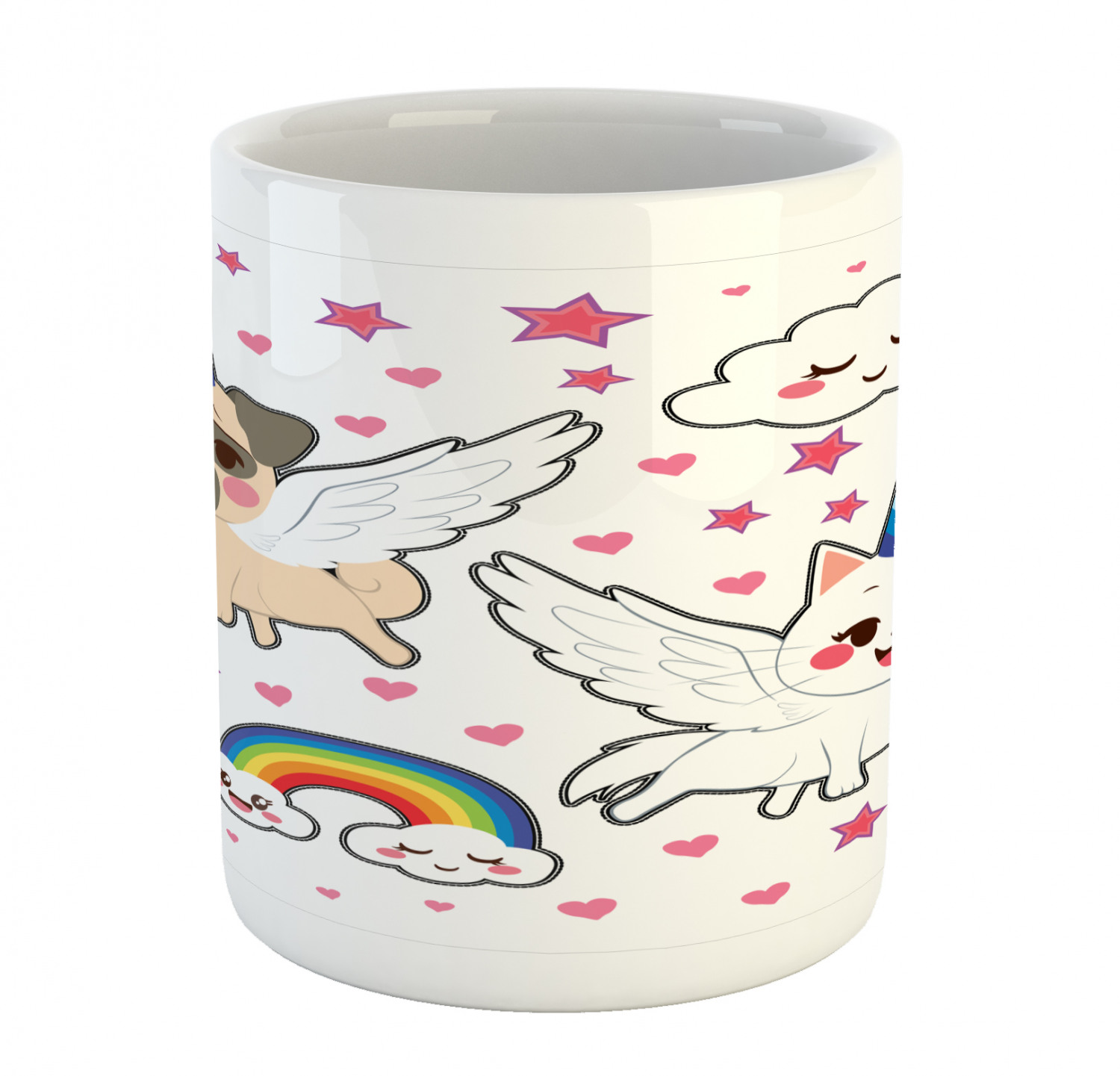 Ambesonne Cat Funny Ceramic Coffee Mug Cup for Water Tea Drinks, 11 oz - Picture 61 of 244