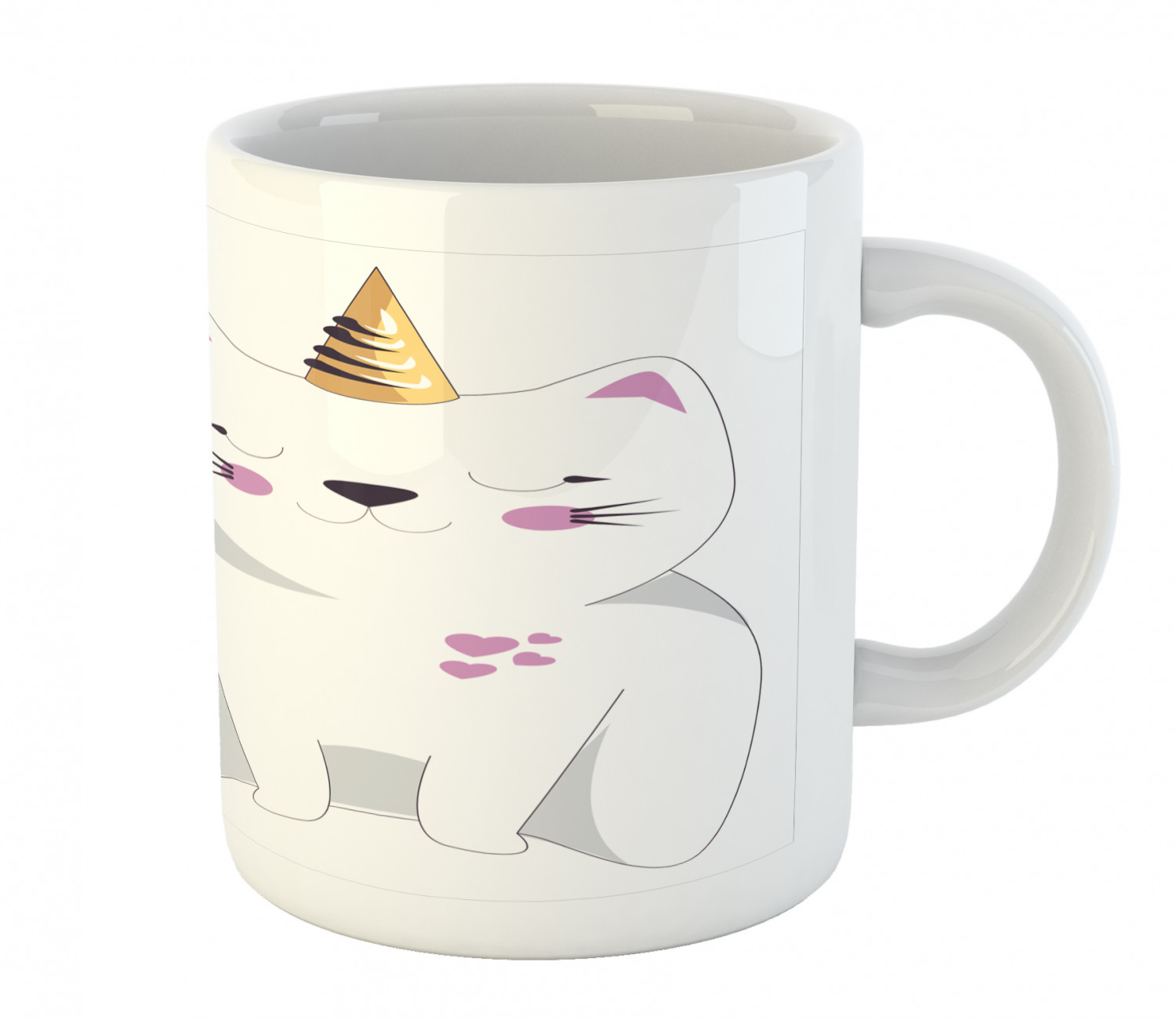 Ambesonne Cat Funny Ceramic Coffee Mug Cup for Water Tea Drinks, 11 oz - Picture 82 of 244
