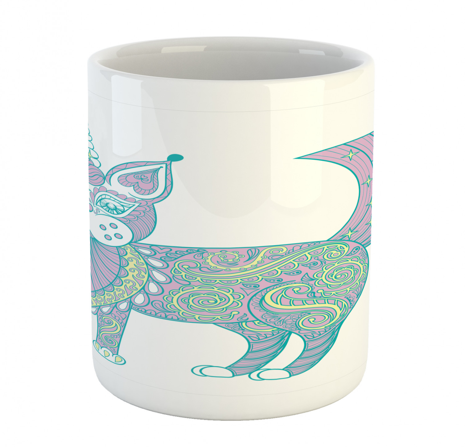Ambesonne Cat Funny Ceramic Coffee Mug Cup for Water Tea Drinks, 11 oz - Picture 165 of 244