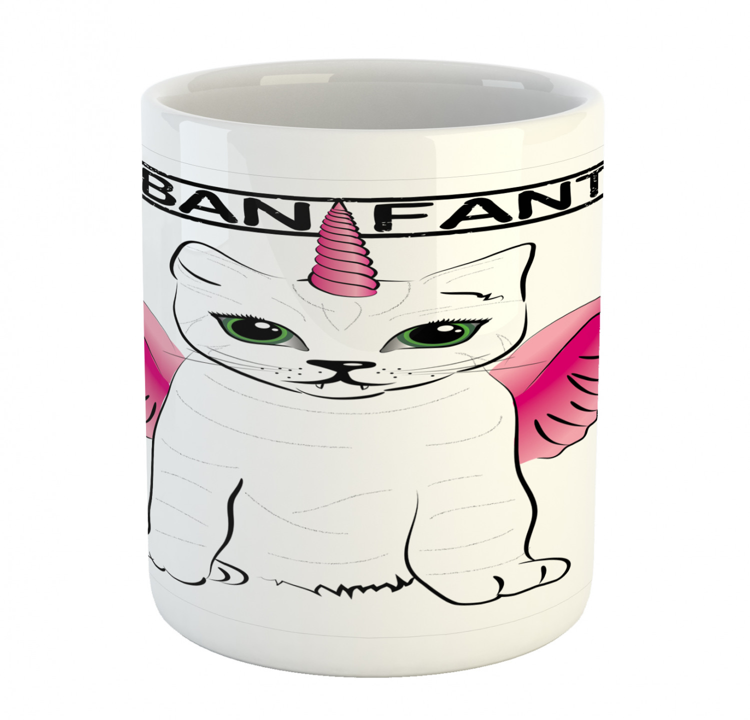 Ambesonne Cat Funny Ceramic Coffee Mug Cup for Water Tea Drinks, 11 oz - Picture 233 of 244