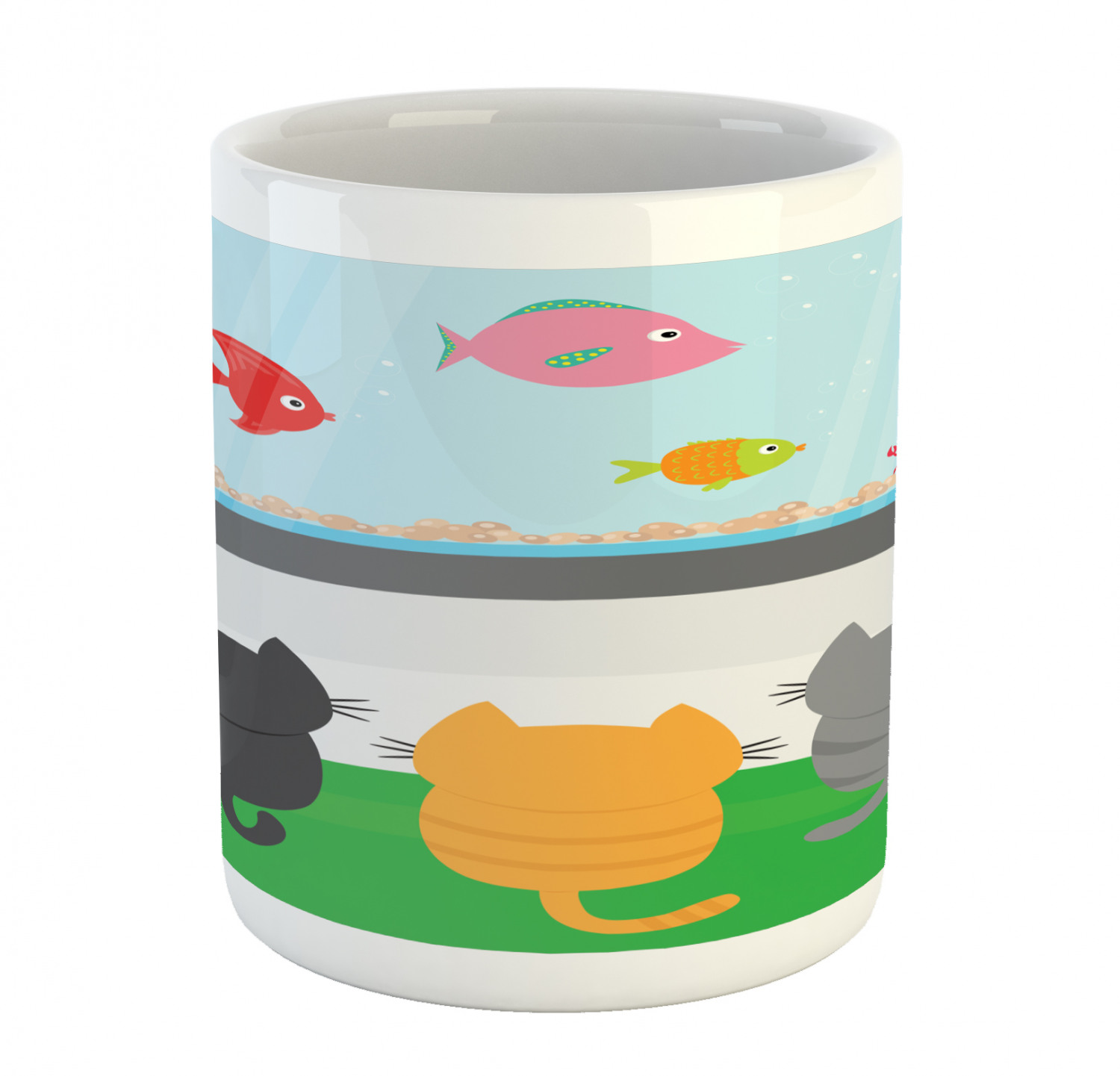 Ambesonne Cat Funny Ceramic Coffee Mug Cup for Water Tea Drinks, 11 oz - Picture 49 of 244