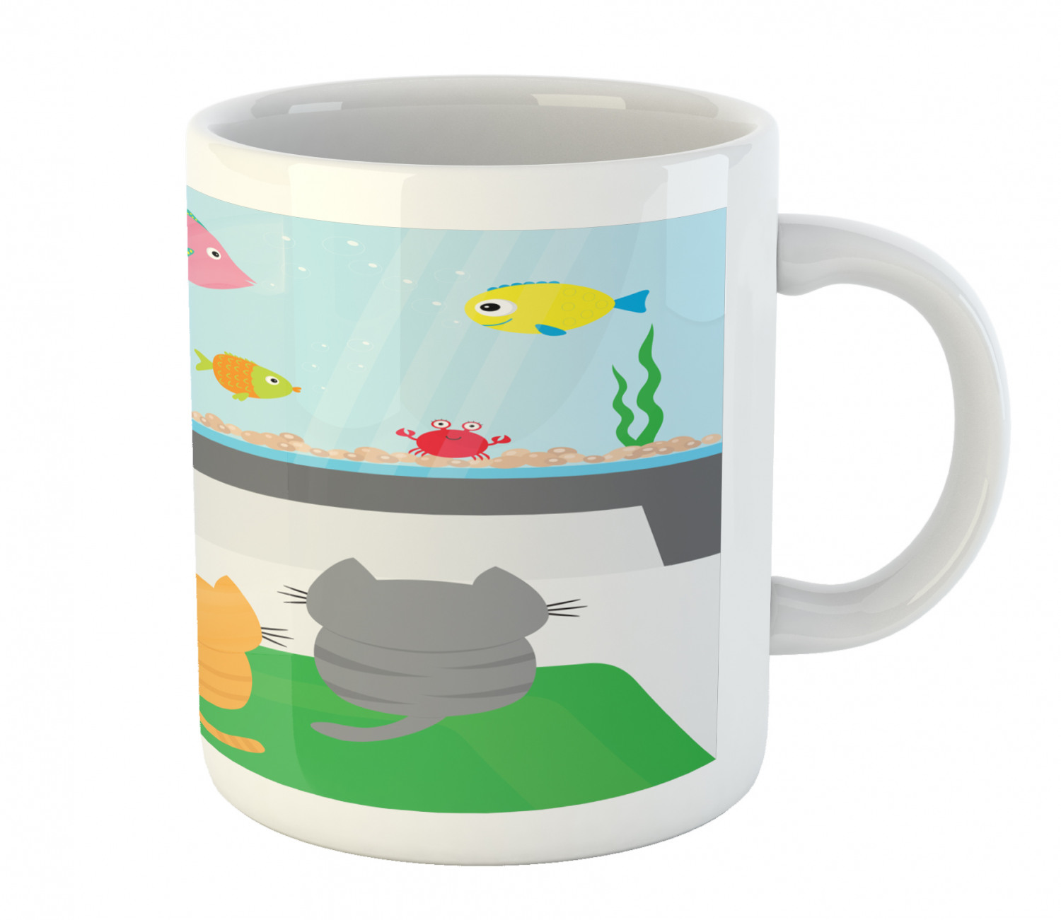 Ambesonne Cat Funny Ceramic Coffee Mug Cup for Water Tea Drinks, 11 oz - Picture 50 of 244