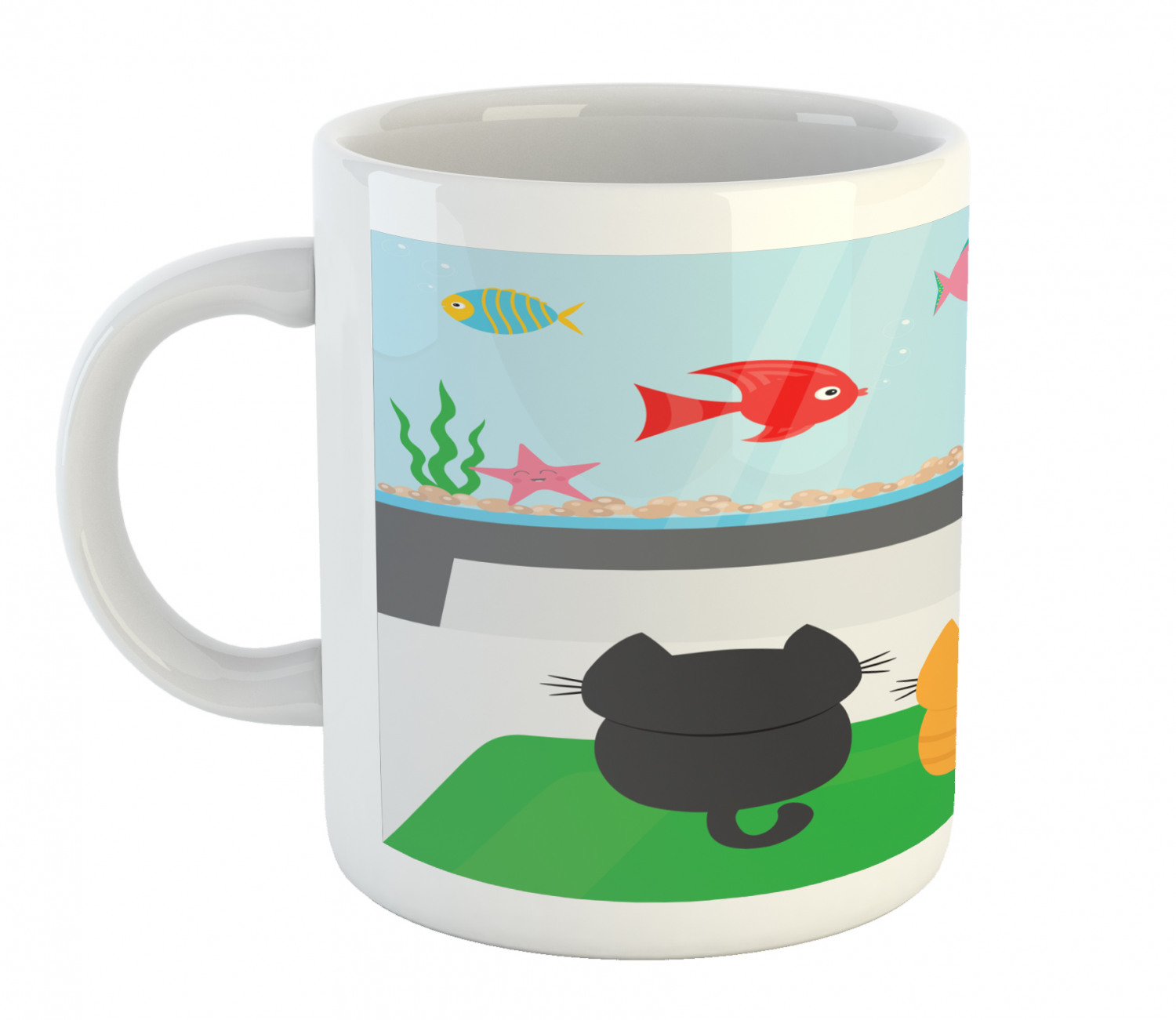 Ambesonne Cat Funny Ceramic Coffee Mug Cup for Water Tea Drinks, 11 oz - Picture 51 of 244