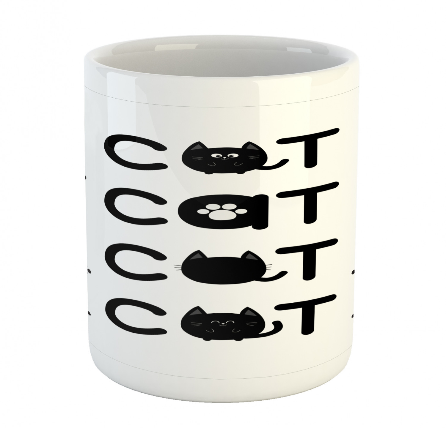 Ambesonne Cat Funny Ceramic Coffee Mug Cup for Water Tea Drinks, 11 oz - Picture 45 of 244