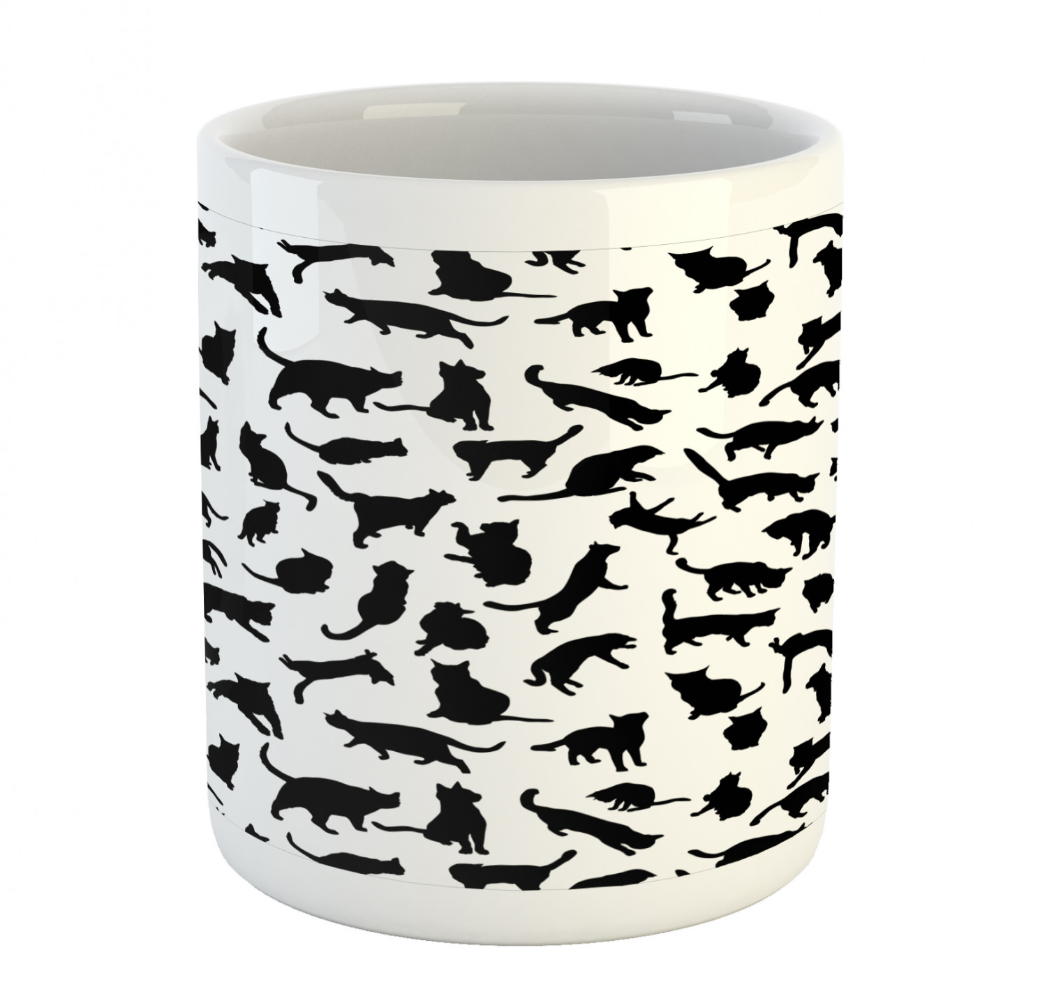 Ambesonne Cat Funny Ceramic Coffee Mug Cup for Water Tea Drinks, 11 oz - Picture 221 of 244