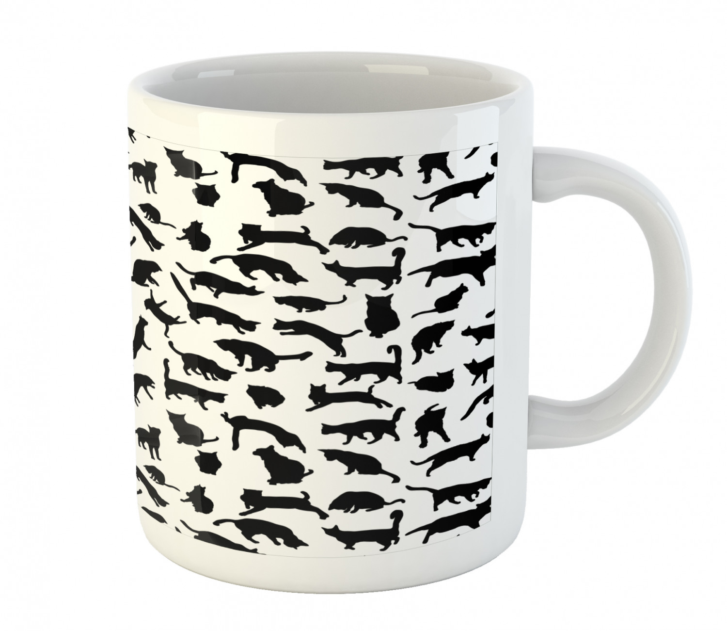Ambesonne Cat Funny Ceramic Coffee Mug Cup for Water Tea Drinks, 11 oz - Picture 222 of 244