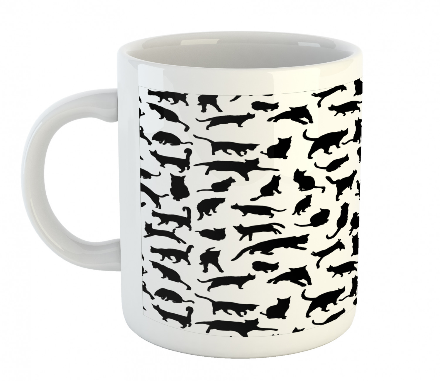 Ambesonne Cat Funny Ceramic Coffee Mug Cup for Water Tea Drinks, 11 oz - Picture 223 of 244
