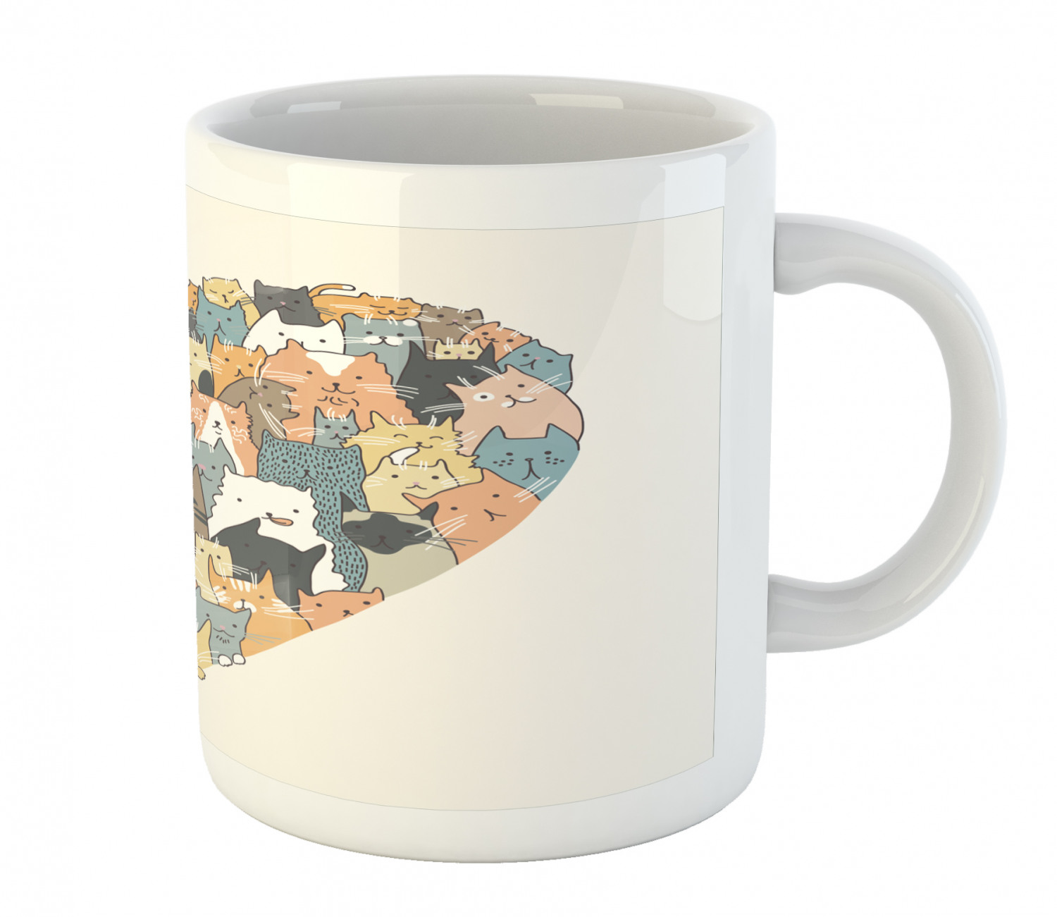 Ambesonne Cat Funny Ceramic Coffee Mug Cup for Water Tea Drinks, 11 oz - Picture 126 of 244