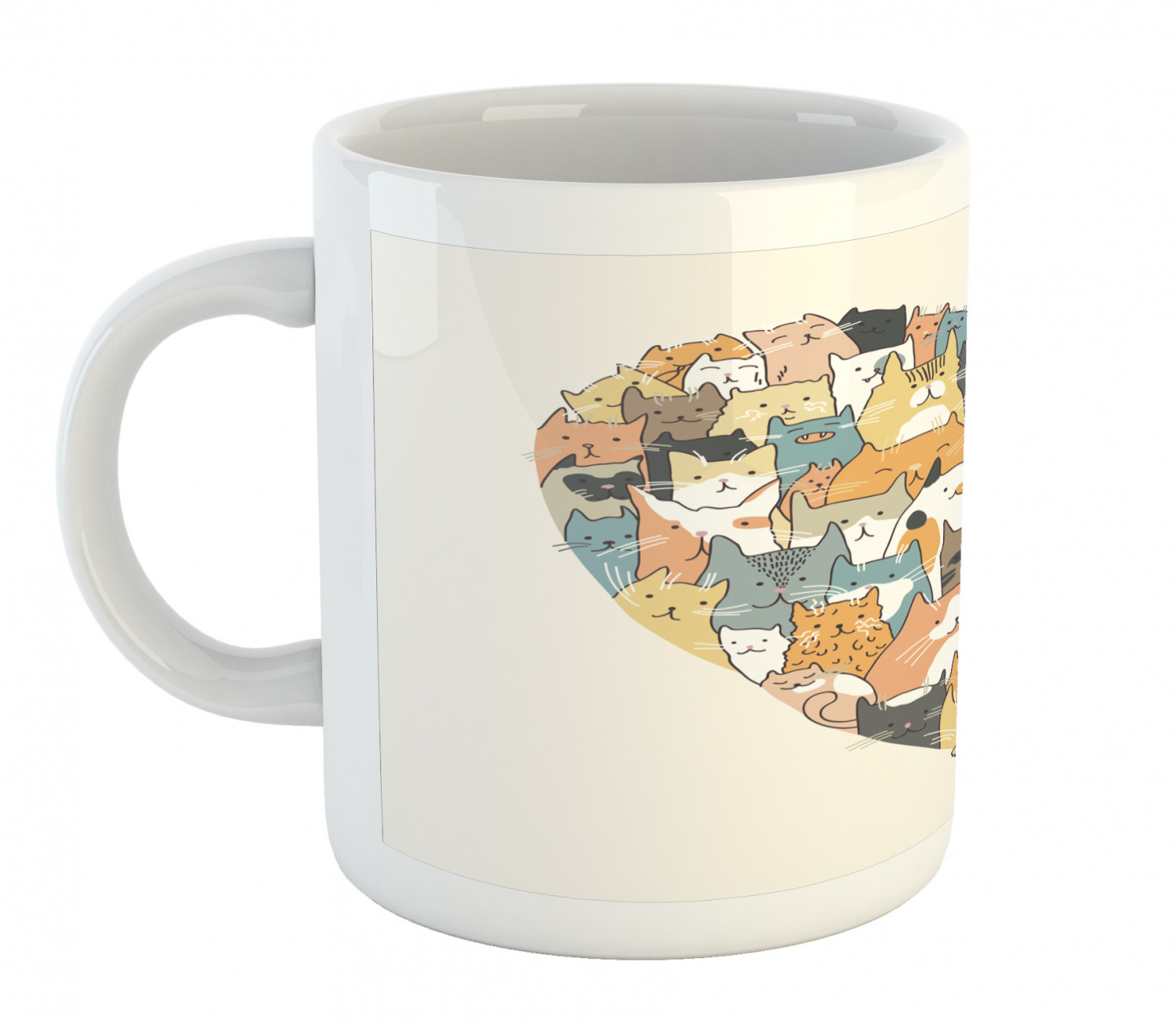Ambesonne Cat Funny Ceramic Coffee Mug Cup for Water Tea Drinks, 11 oz - Picture 127 of 244