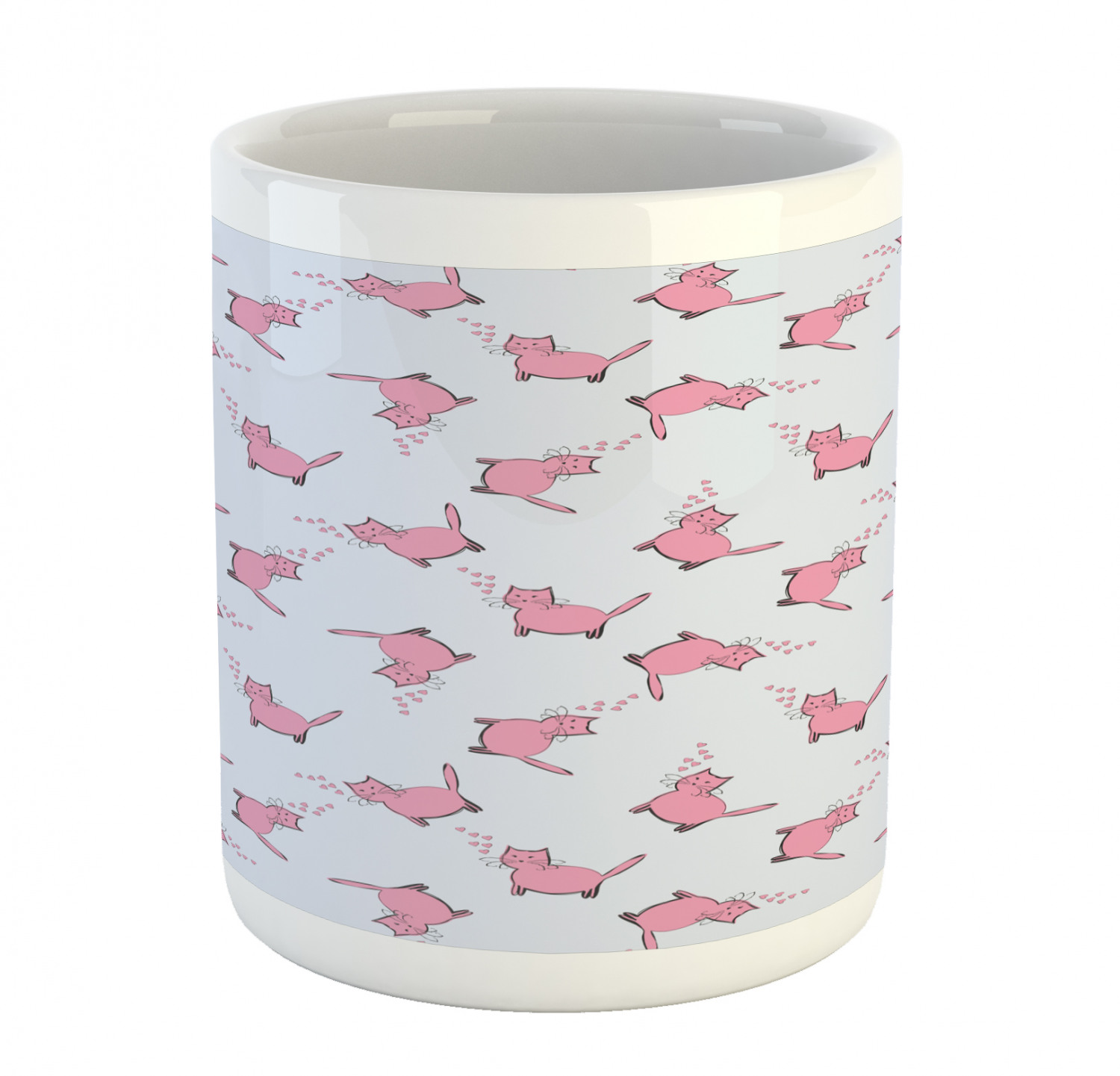Ambesonne Cat Funny Ceramic Coffee Mug Cup for Water Tea Drinks, 11 oz - Picture 209 of 244