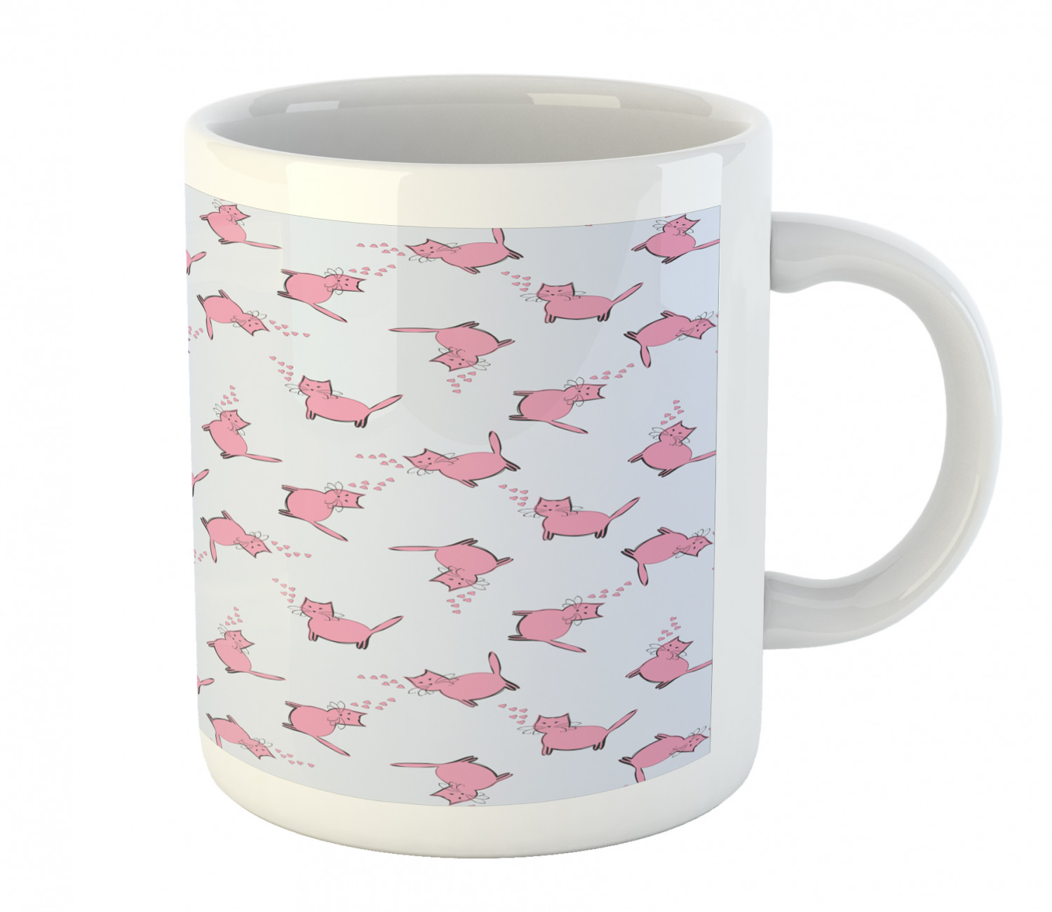 Ambesonne Cat Funny Ceramic Coffee Mug Cup for Water Tea Drinks, 11 oz - Picture 210 of 244