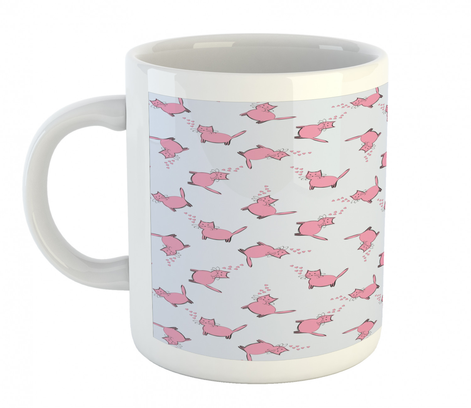 Ambesonne Cat Funny Ceramic Coffee Mug Cup for Water Tea Drinks, 11 oz - Picture 211 of 244