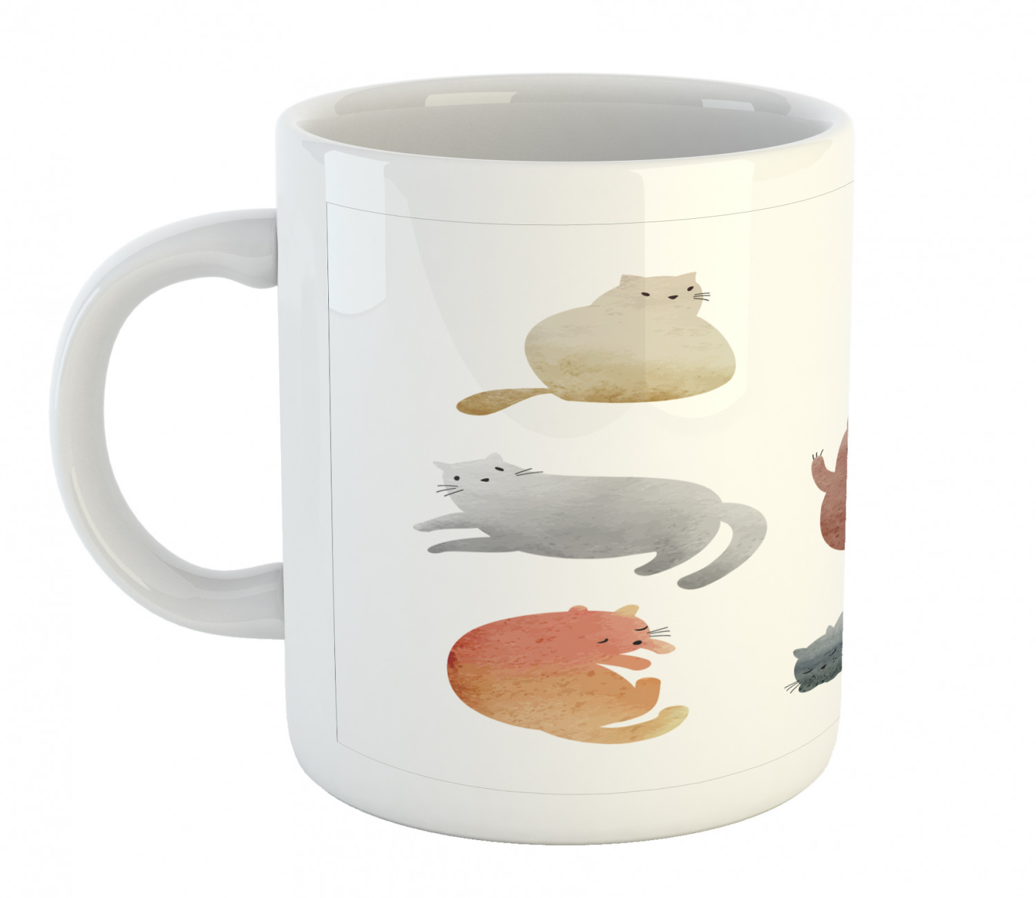 Ambesonne Cat Funny Ceramic Coffee Mug Cup for Water Tea Drinks, 11 oz - Picture 239 of 244