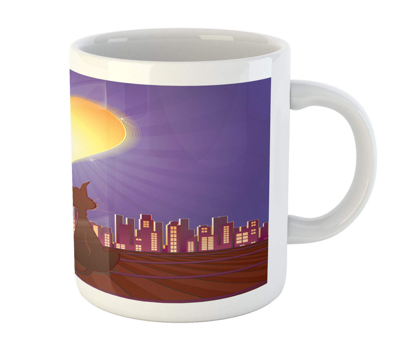 Ambesonne Cat Funny Ceramic Coffee Mug Cup for Water Tea Drinks, 11 oz - Picture 38 of 244