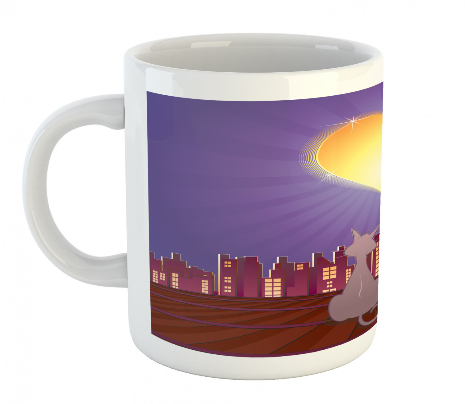 Ambesonne Cat Funny Ceramic Coffee Mug Cup for Water Tea Drinks, 11 oz - Picture 39 of 244