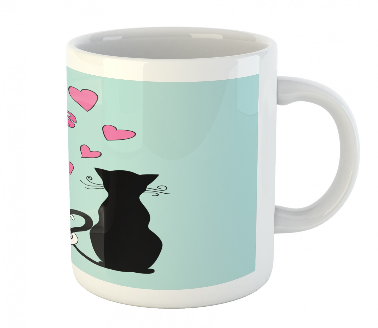 Ambesonne Cat Funny Ceramic Coffee Mug Cup for Water Tea Drinks, 11 oz - Picture 230 of 244