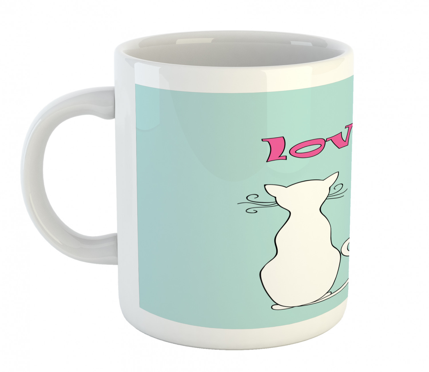 Ambesonne Cat Funny Ceramic Coffee Mug Cup for Water Tea Drinks, 11 oz - Picture 231 of 244
