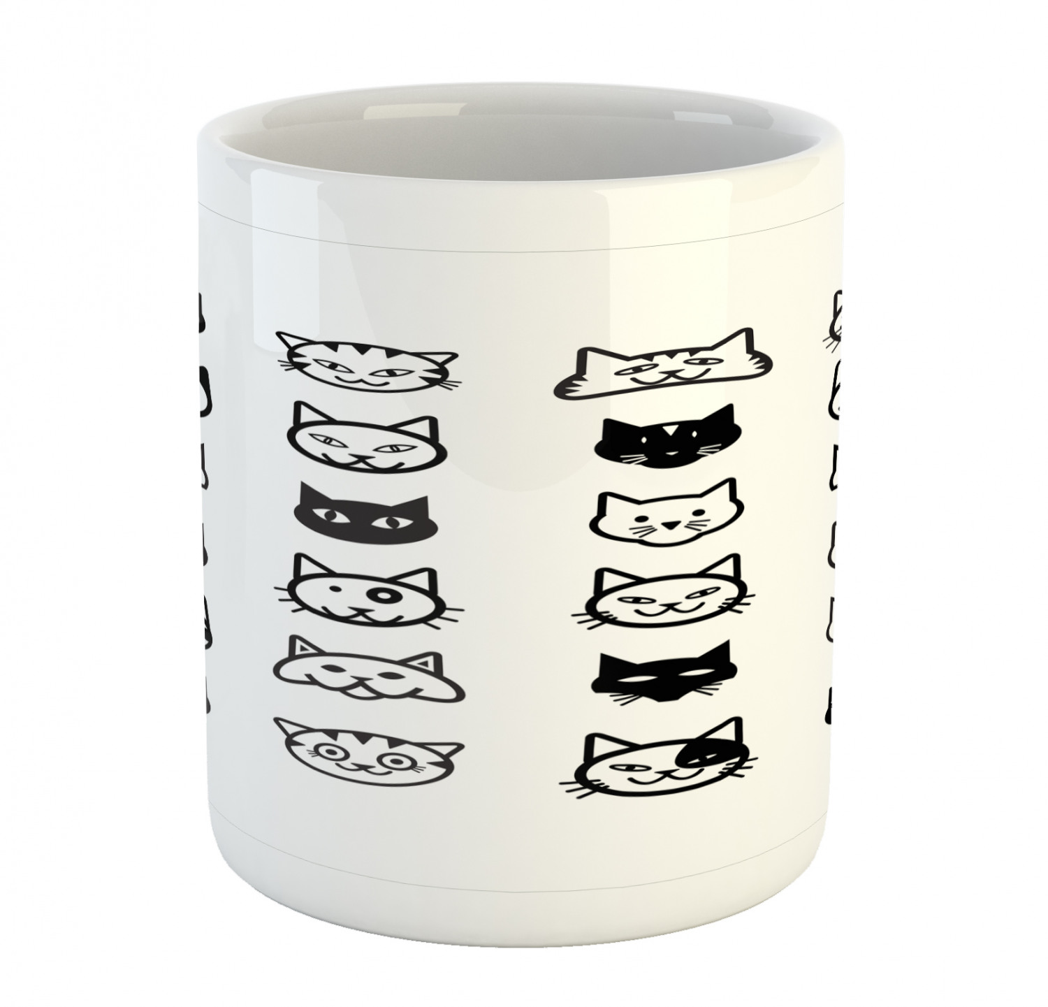 Ambesonne Cat Funny Ceramic Coffee Mug Cup for Water Tea Drinks, 11 oz - Picture 173 of 244