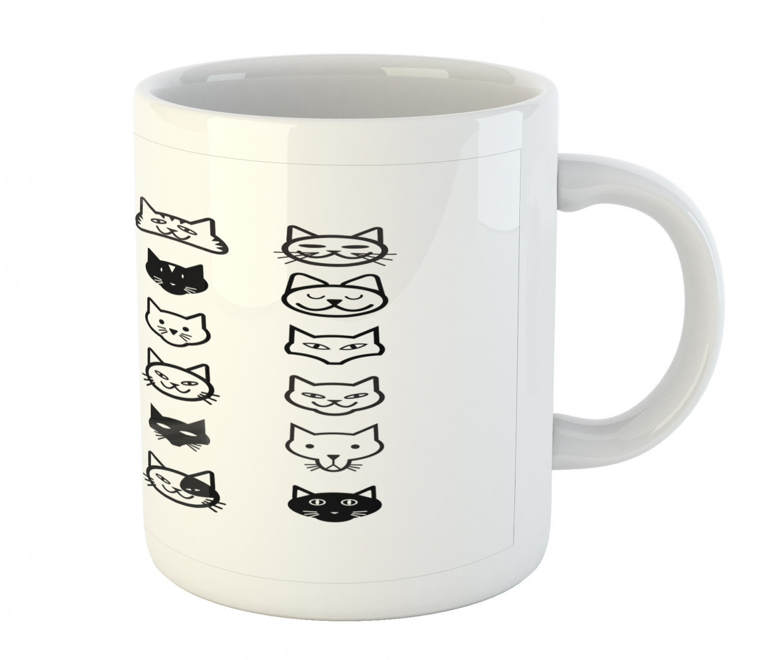 Ambesonne Cat Funny Ceramic Coffee Mug Cup for Water Tea Drinks, 11 oz - Picture 174 of 244