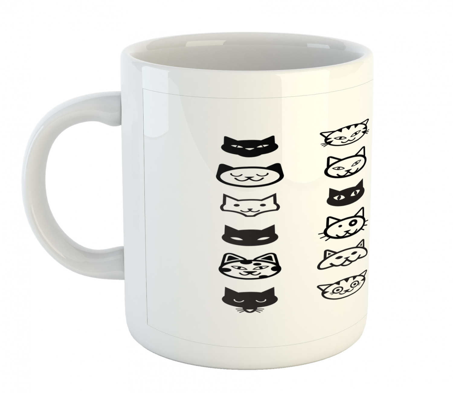 Ambesonne Cat Funny Ceramic Coffee Mug Cup for Water Tea Drinks, 11 oz - Picture 175 of 244