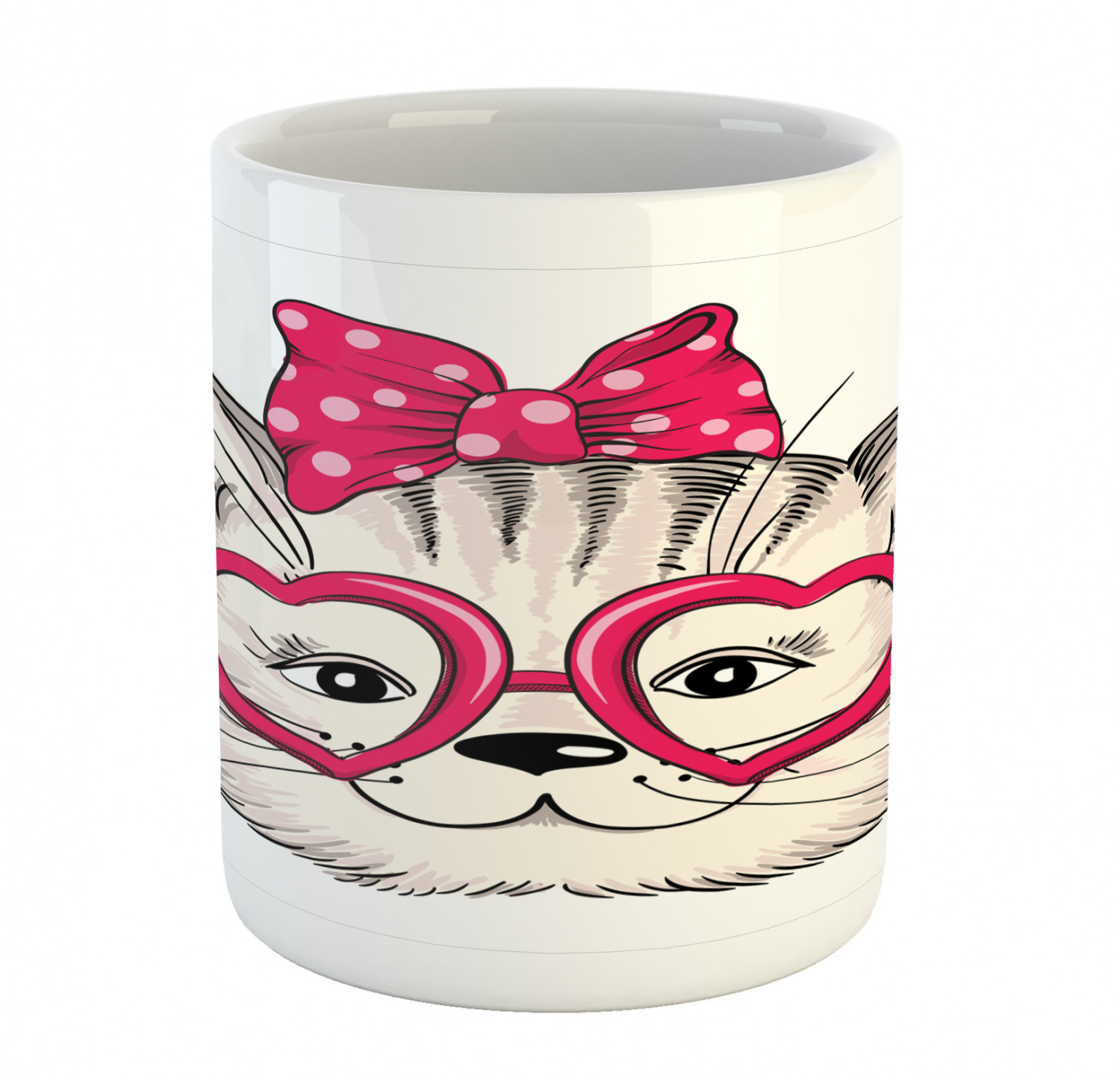 Ambesonne Cat Funny Ceramic Coffee Mug Cup for Water Tea Drinks, 11 oz - Picture 121 of 244