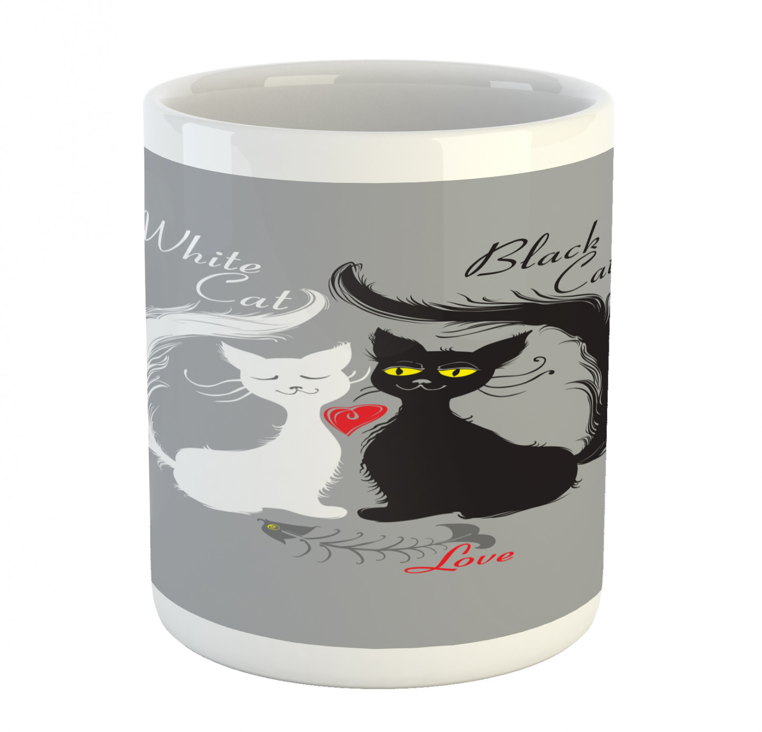 Ambesonne Cat Funny Ceramic Coffee Mug Cup for Water Tea Drinks, 11 oz - Picture 69 of 244