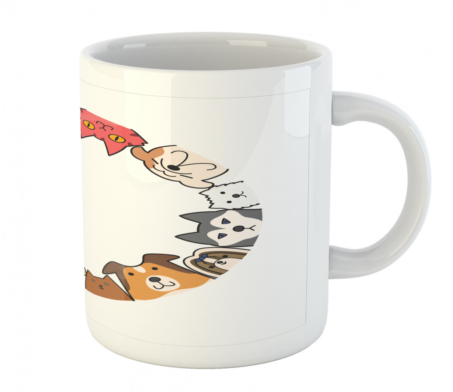 Ambesonne Cat Funny Ceramic Coffee Mug Cup for Water Tea Drinks, 11 oz - Picture 98 of 244