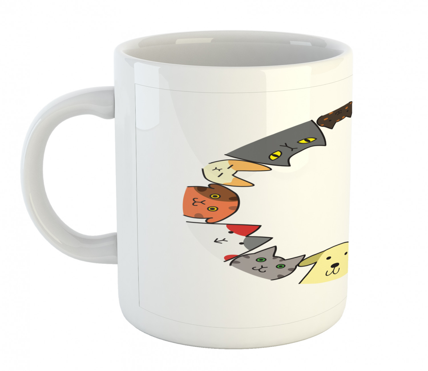 Ambesonne Cat Funny Ceramic Coffee Mug Cup for Water Tea Drinks, 11 oz - Picture 99 of 244
