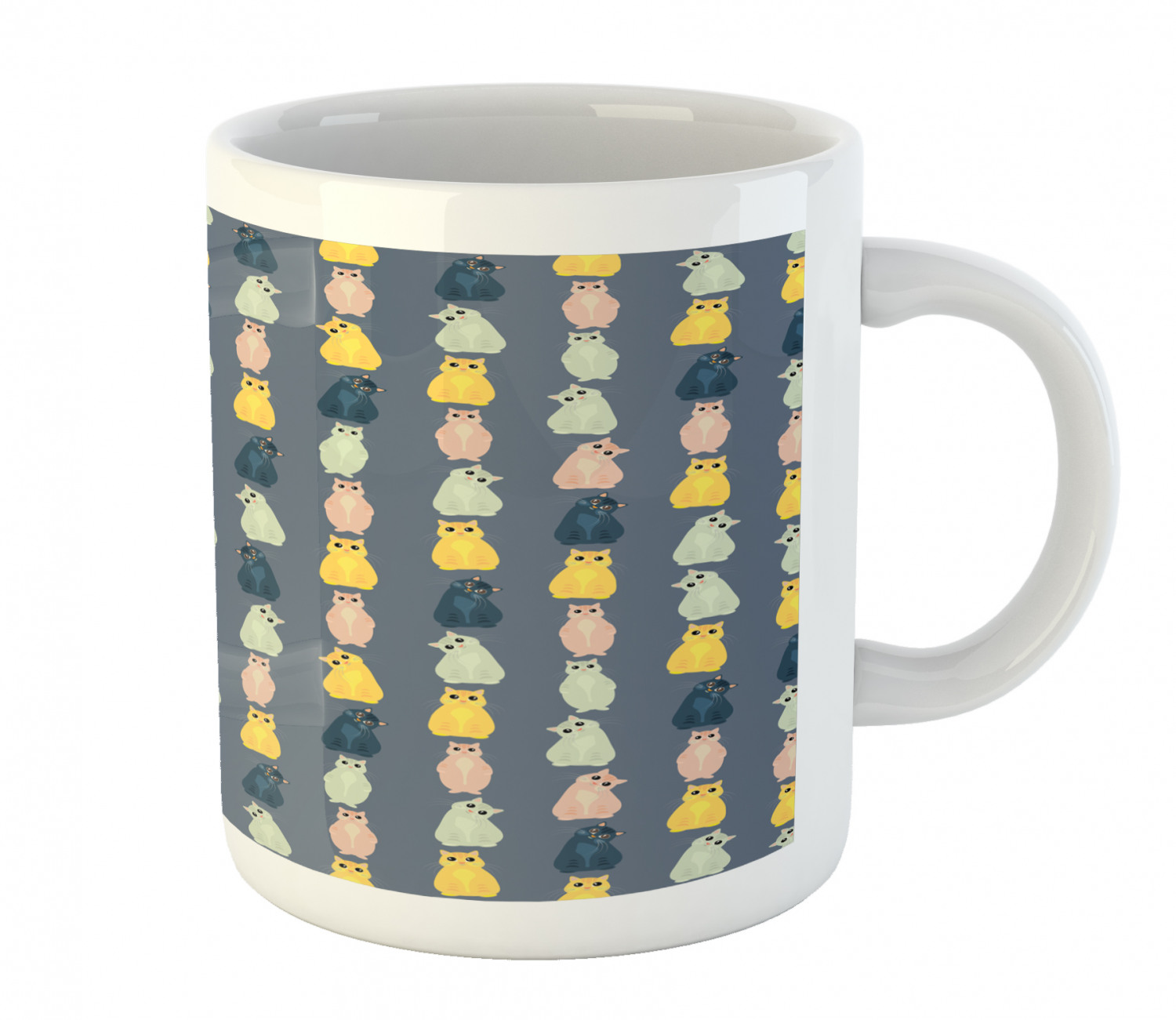 Ambesonne Cat Funny Ceramic Coffee Mug Cup for Water Tea Drinks, 11 oz - Picture 6 of 244