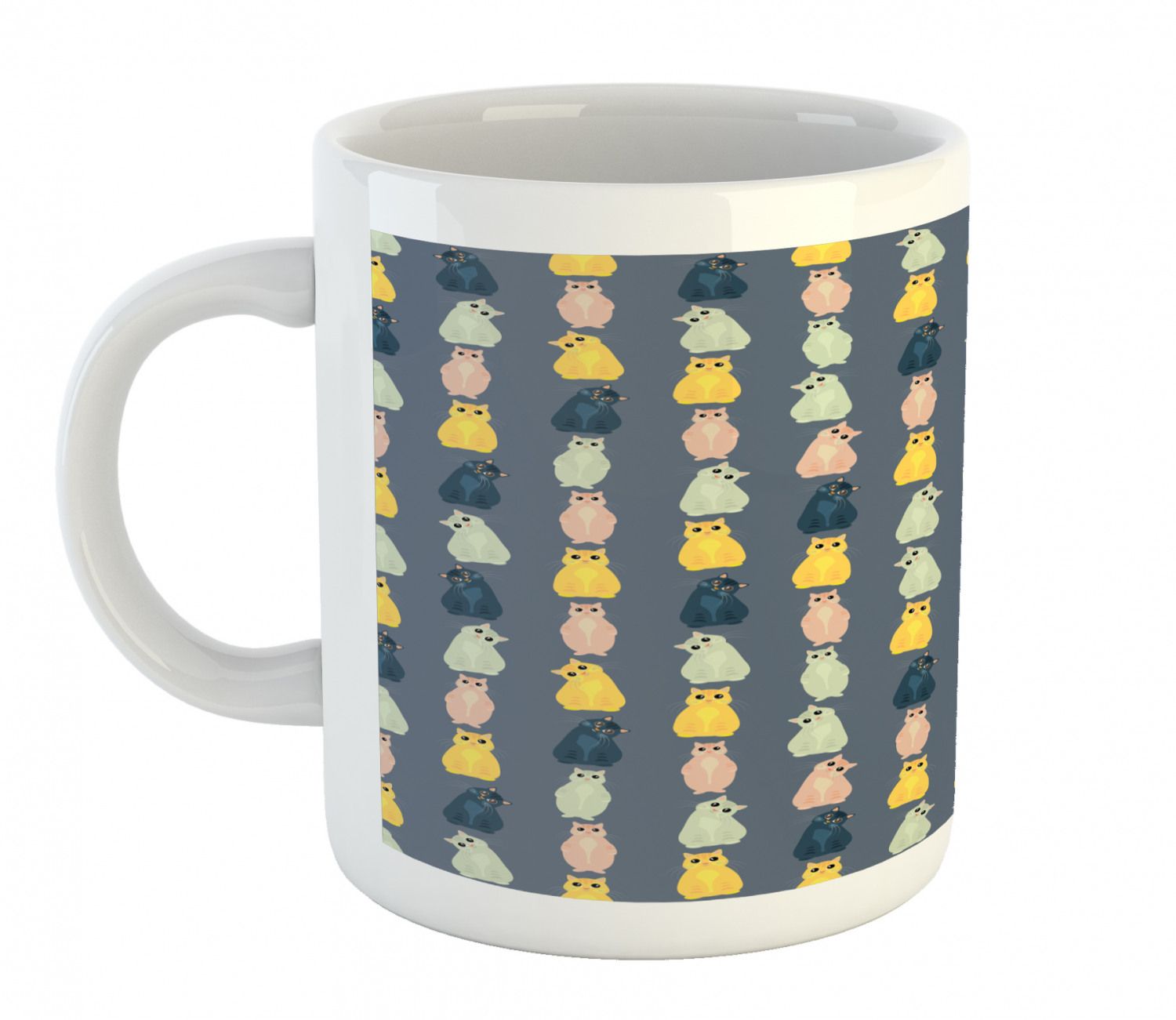Ambesonne Cat Funny Ceramic Coffee Mug Cup for Water Tea Drinks, 11 oz - Picture 7 of 244