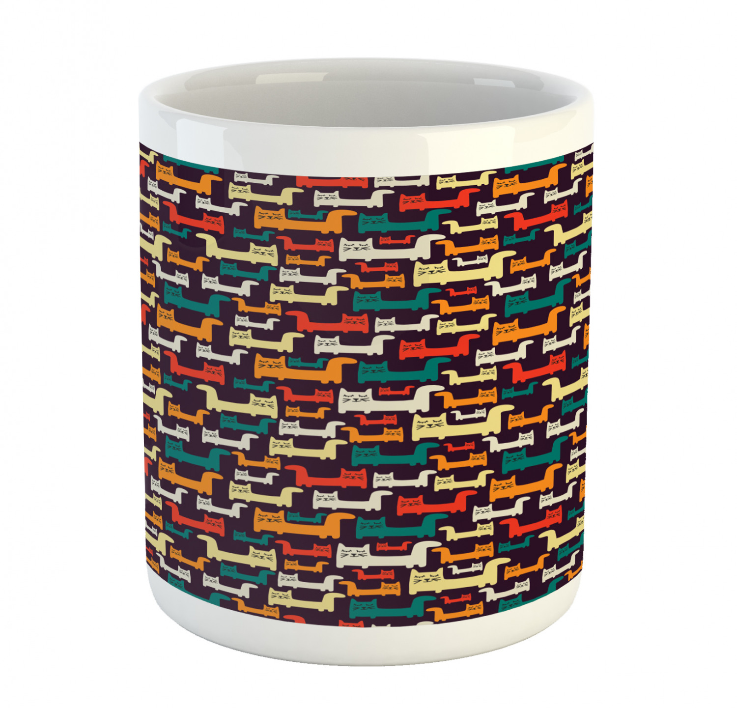 Ambesonne Cat Funny Ceramic Coffee Mug Cup for Water Tea Drinks, 11 oz - Picture 29 of 244