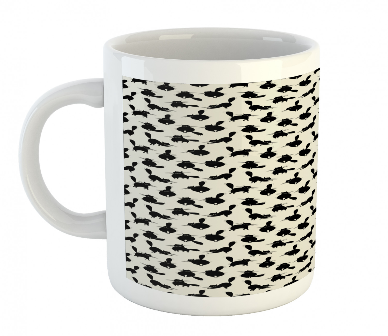 Ambesonne Cat Funny Ceramic Coffee Mug Cup for Water Tea Drinks, 11 oz - Picture 103 of 244