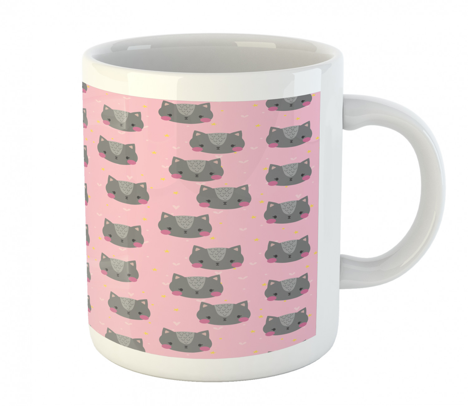 Ambesonne Cat Funny Ceramic Coffee Mug Cup for Water Tea Drinks, 11 oz - Picture 110 of 244