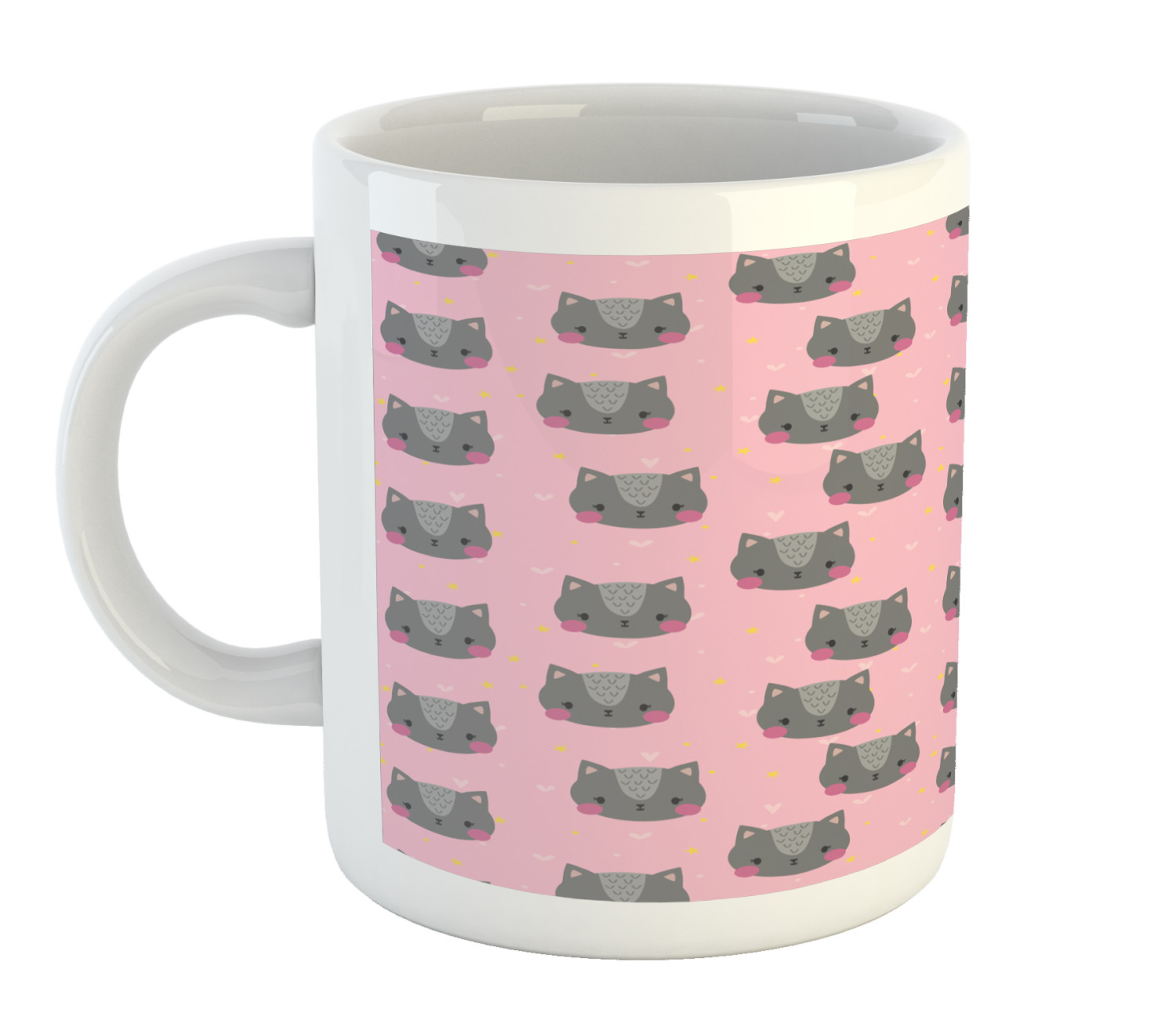 Ambesonne Cat Funny Ceramic Coffee Mug Cup for Water Tea Drinks, 11 oz - Picture 111 of 244