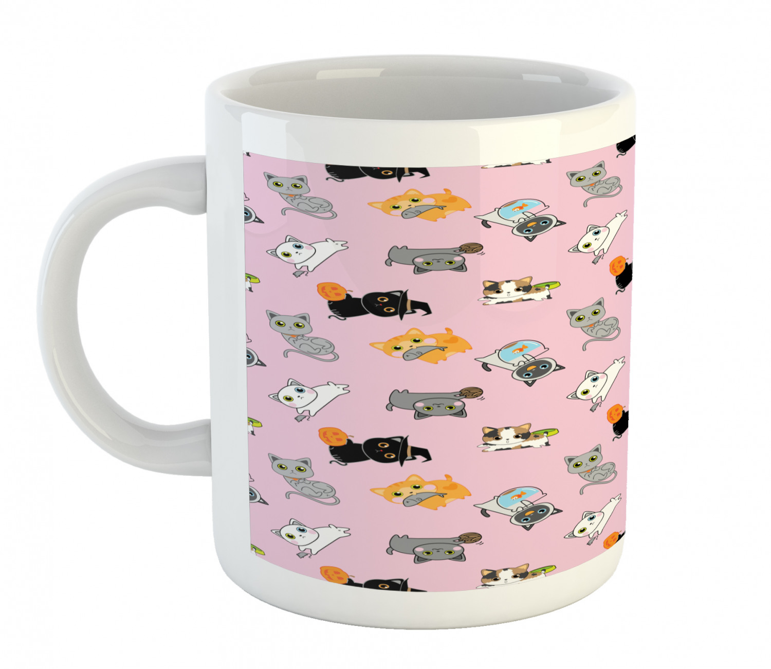 Ambesonne Cat Funny Ceramic Coffee Mug Cup for Water Tea Drinks, 11 oz - Picture 55 of 244
