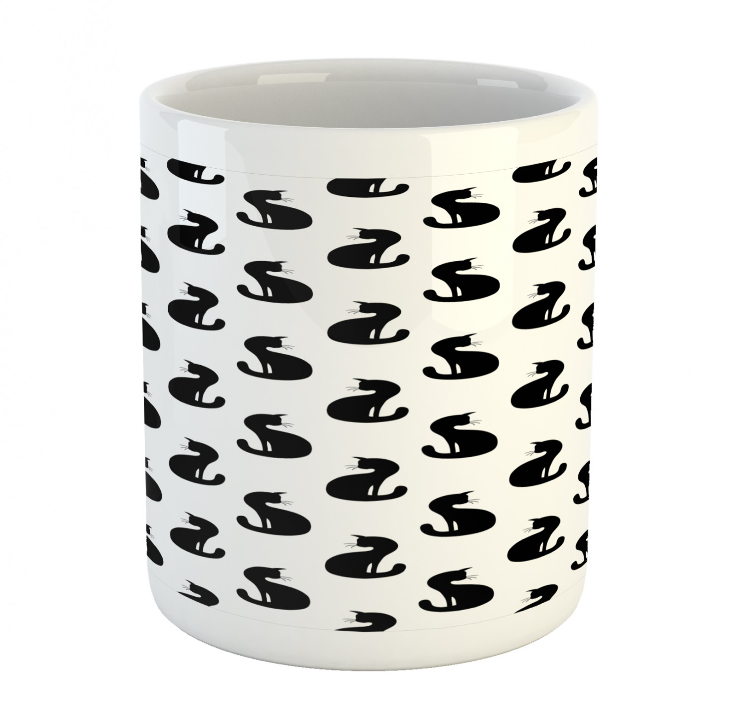Ambesonne Cat Funny Ceramic Coffee Mug Cup for Water Tea Drinks, 11 oz - Picture 217 of 244
