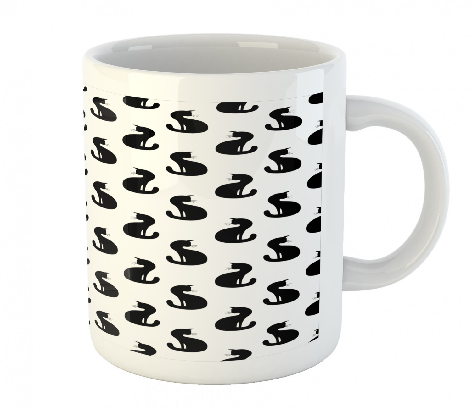 Ambesonne Cat Funny Ceramic Coffee Mug Cup for Water Tea Drinks, 11 oz - Picture 218 of 244